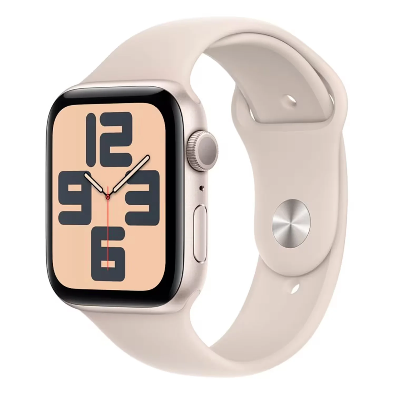 Apple Watch SE 2 MRE53LL/A Caixa Alumínio 44mm Estelar - Esportiva Estelar M/L