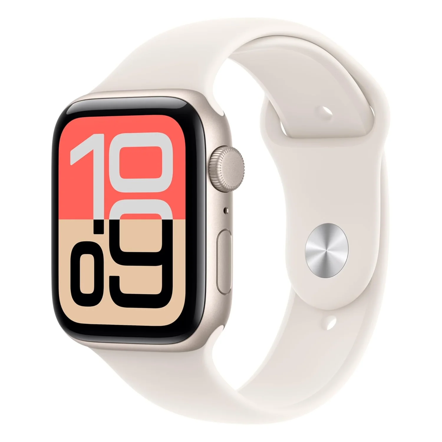 Apple Watch SE 3 MEHJ4LW/A Caixa Alumínio 44mm Estelar - Esportiva Estelar M/L