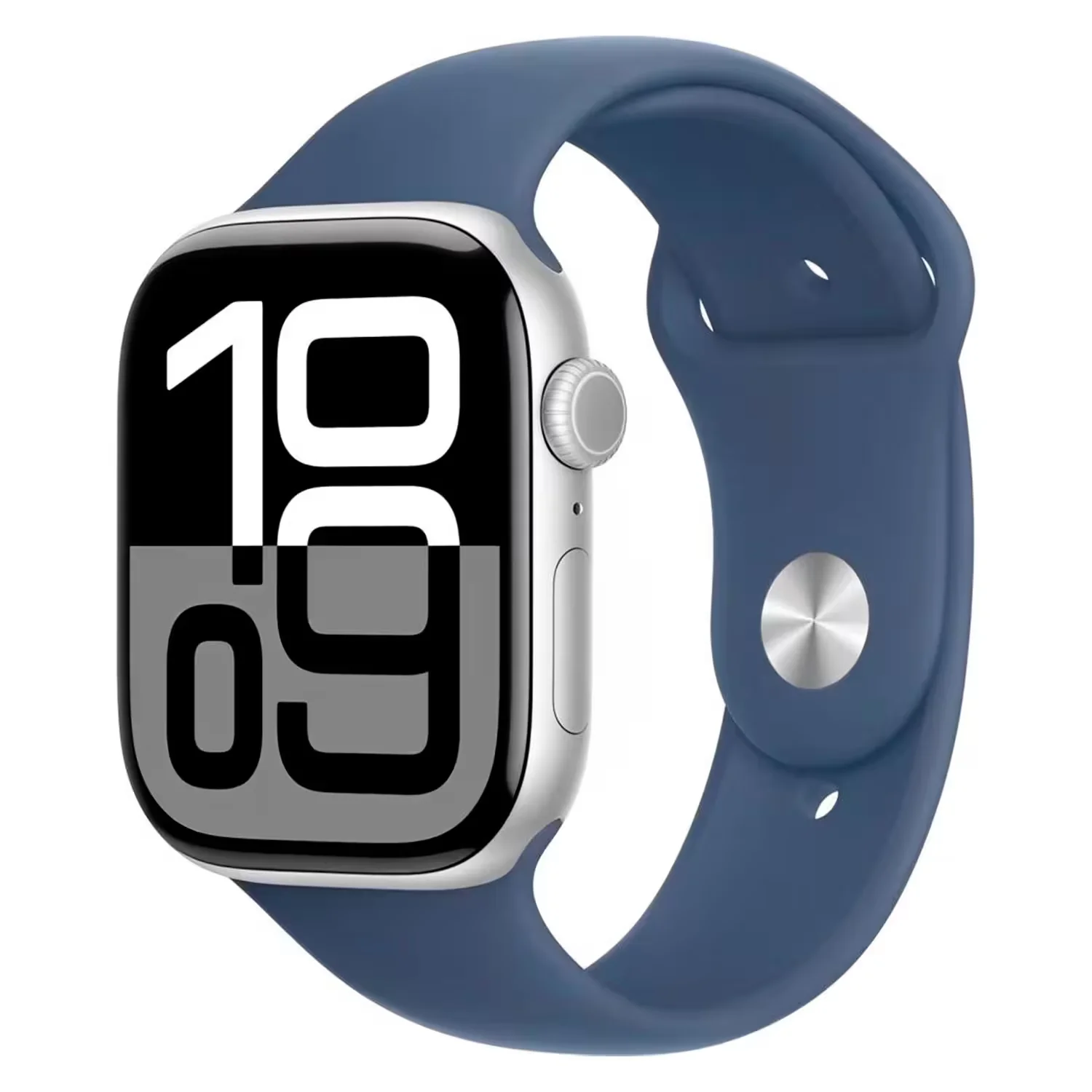 Apple Watch Series 10 MWWC3LW/A Caixa Alumínio 42mm Prata - Esportiva Azul M/L