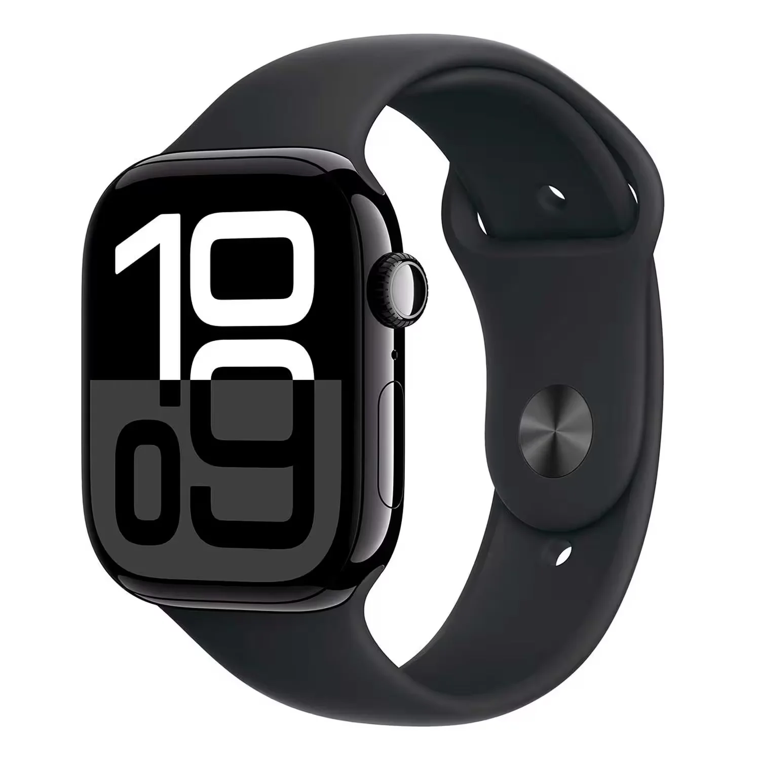 Apple Watch Series 10 MWWE3LW/A Caixa Alumínio 42mm Preto Brilhante - Esportiva Preto S/M