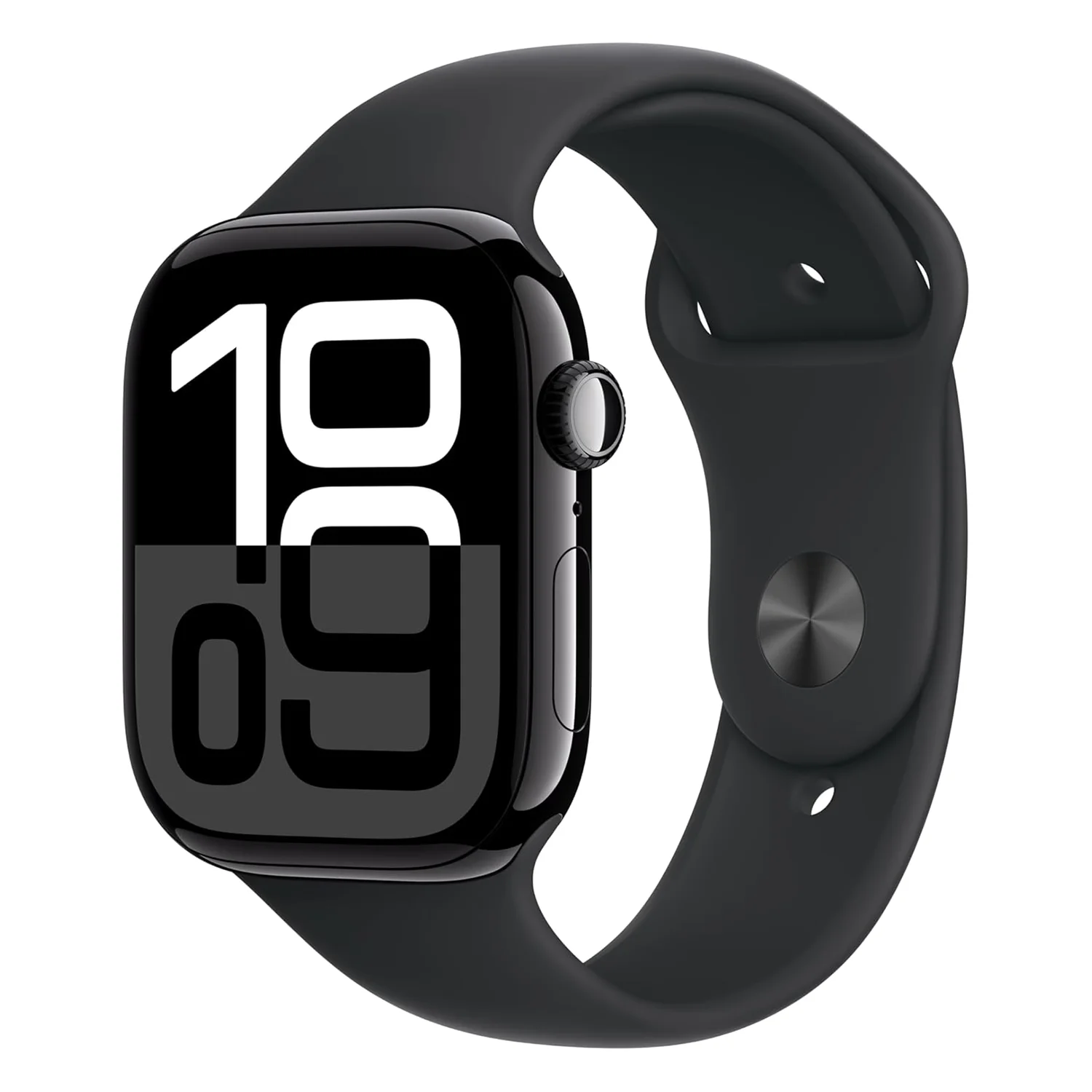 Apple Watch Series 10 MWWQ3LW/A Caixa Alumínio 46mm Preto Brilhante - Esportiva Preto M/L
