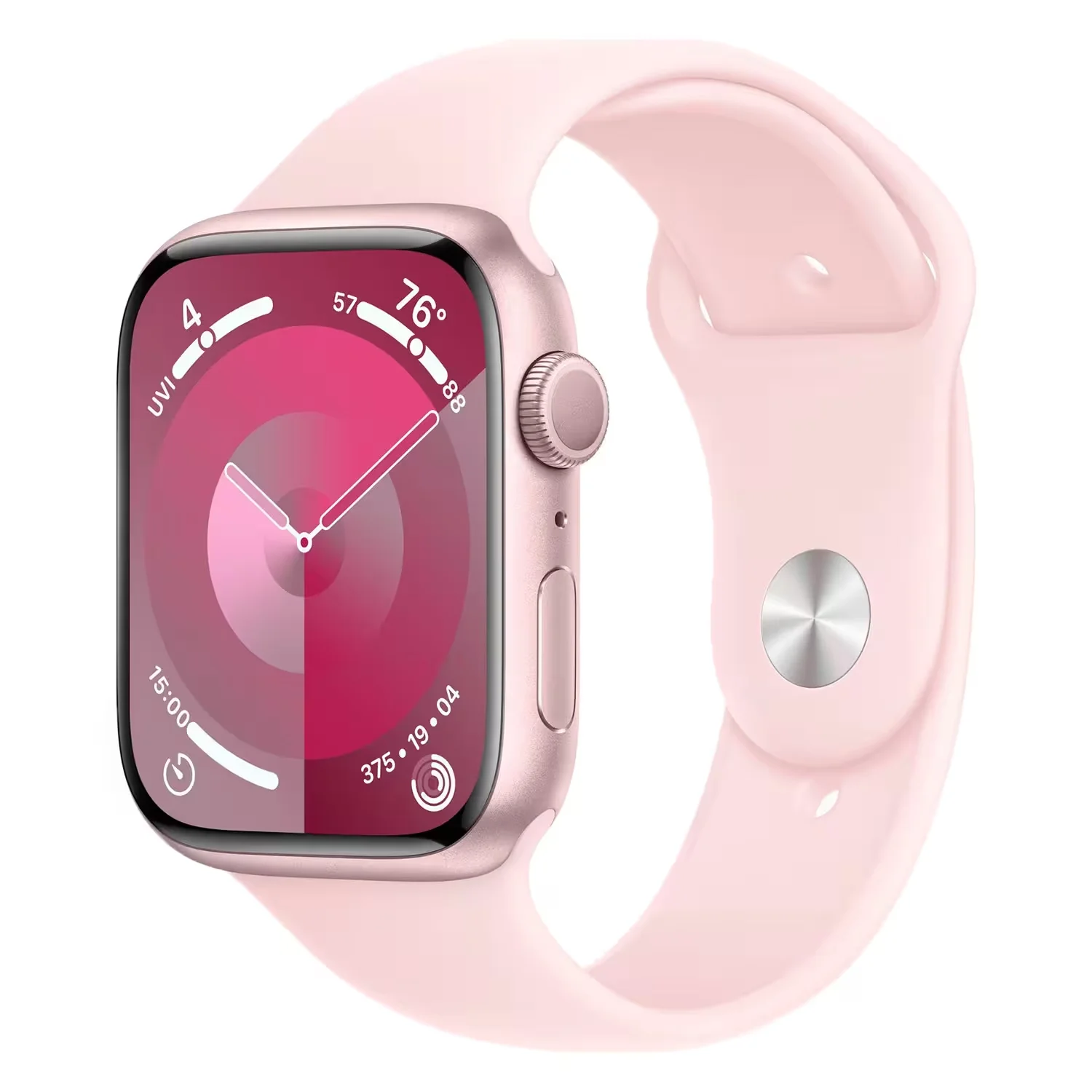 Apple Watch Series 9 MR9H3LL/A Caixa Alumínio 45mm Rosa - Esportiva Rosa M/L