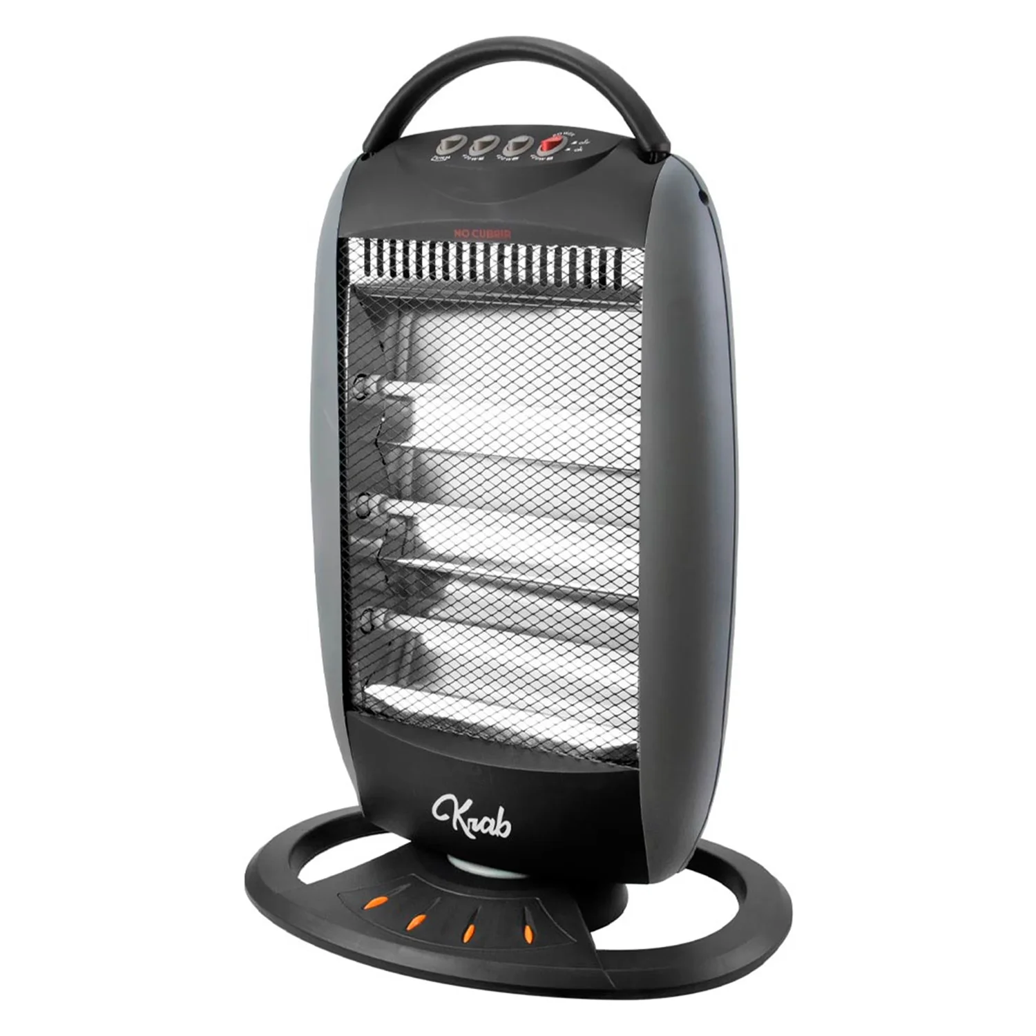 Aquecedor Elétrico Krab Cuarzo KBEO1200 Oscilante 220V - Preto