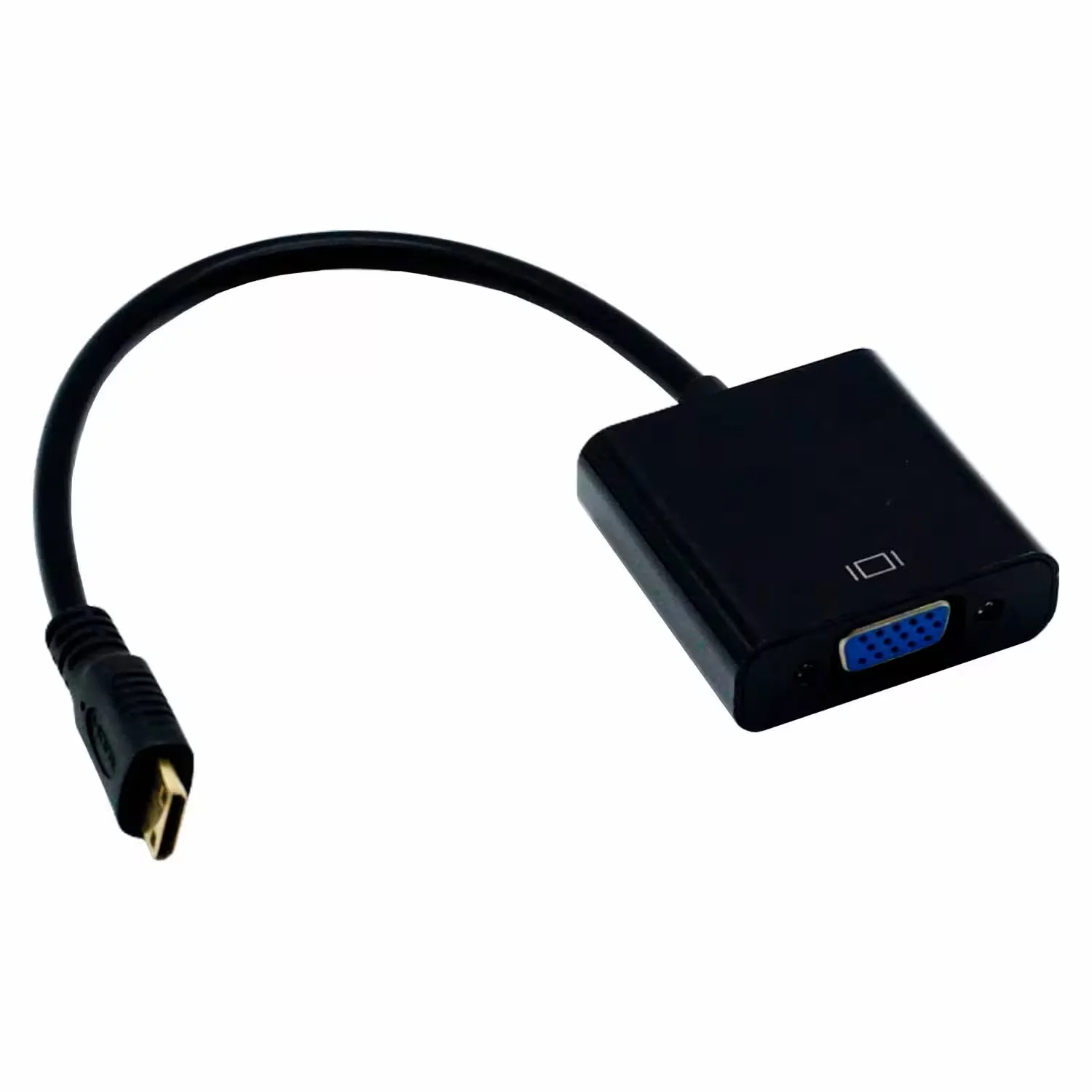 Cabo Adaptador de Vídeo HDMI Macho para VGA Fêmea - Preto