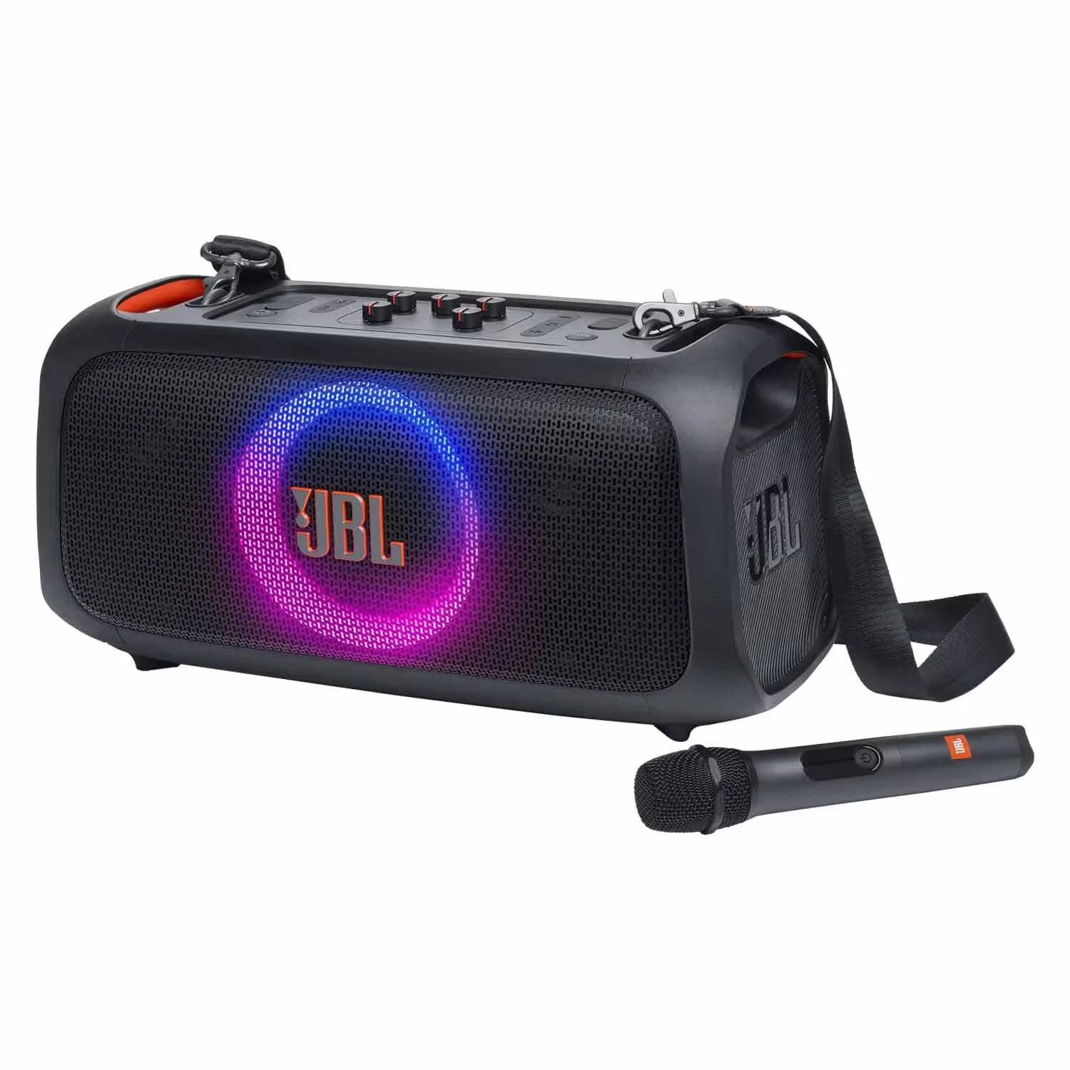 Caixa de Som Portátil JBL PartyBox On-the-Go Essential Bluetooth + Microfone - Preto