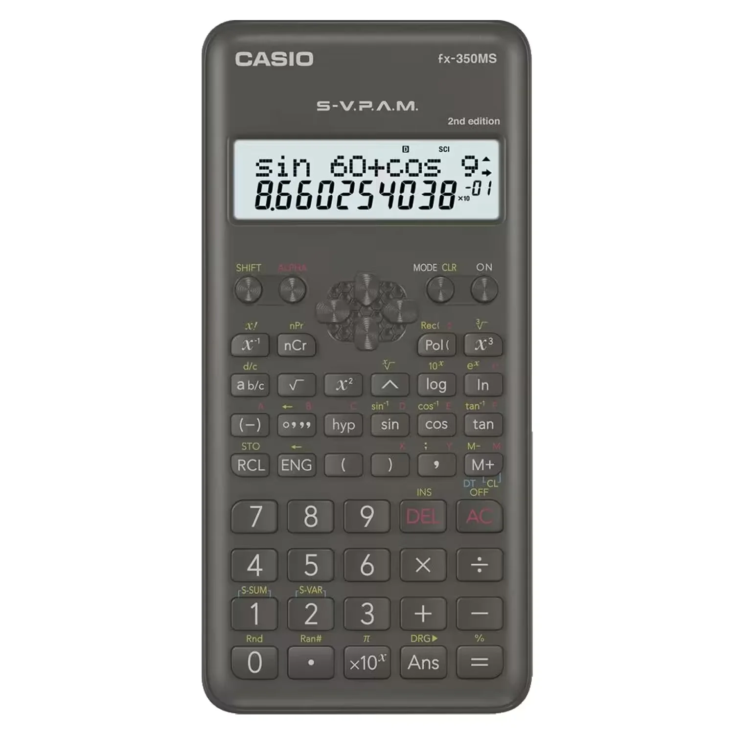 Calculadora Casio Ciêntifica FX-350MS-2-W-DH-F 12 Dígitos - Cinza