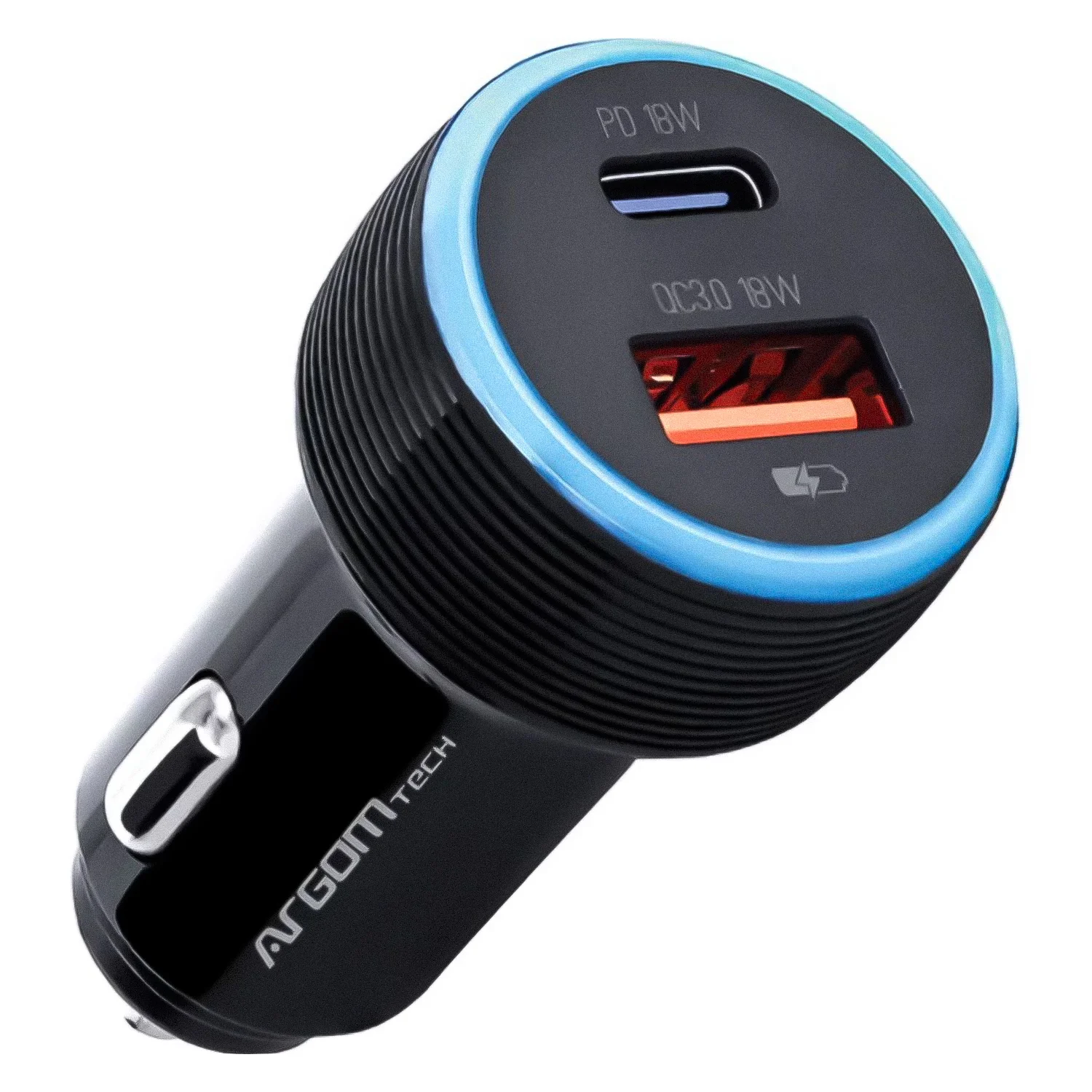 Carregador Veicular Argom ARG-AC-0118BK 38W Dual Port USB-A + USB-C - Preto
