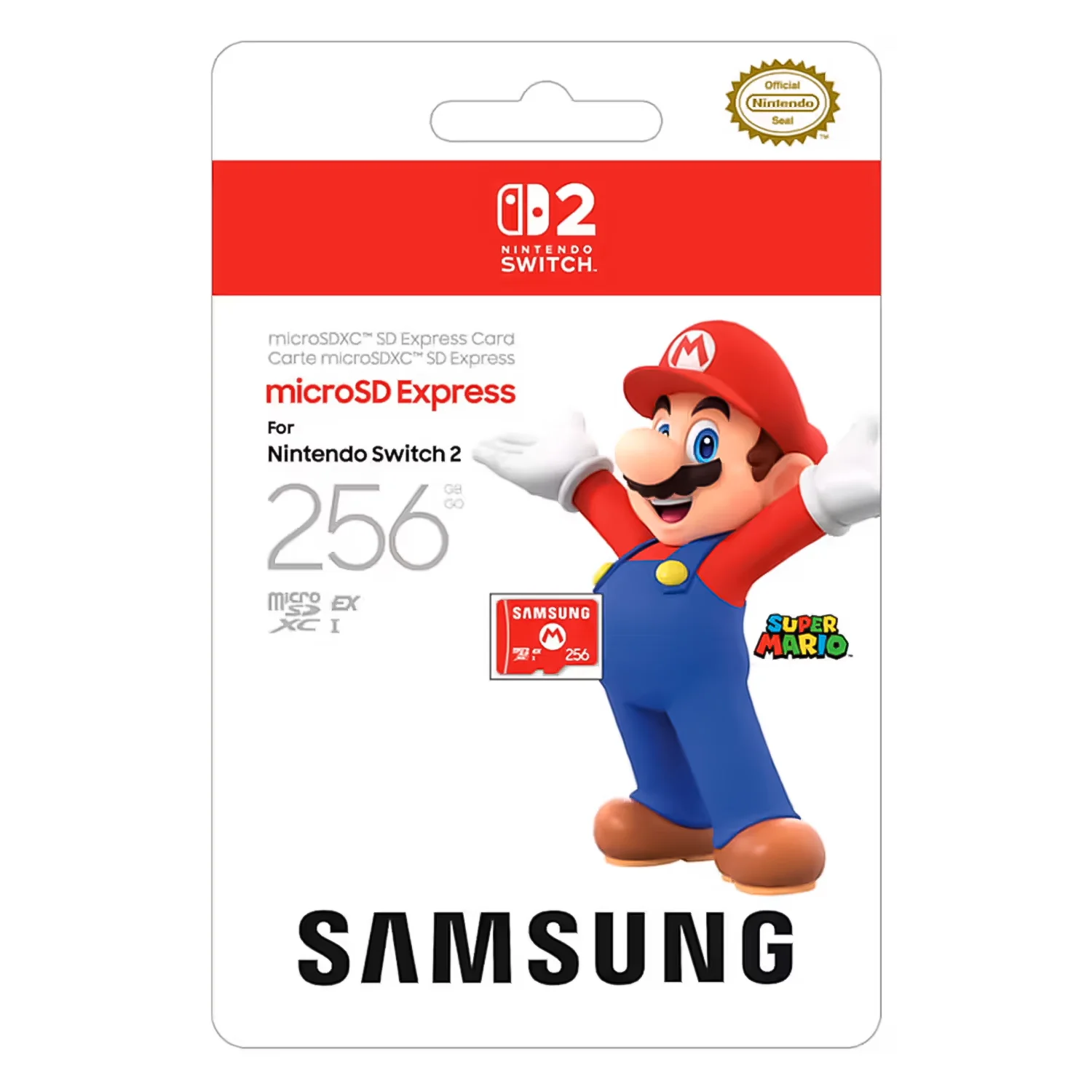 Cartão de Memória Micro SD Samsung Express Nintendo Switch 2 256GB 800Mbs