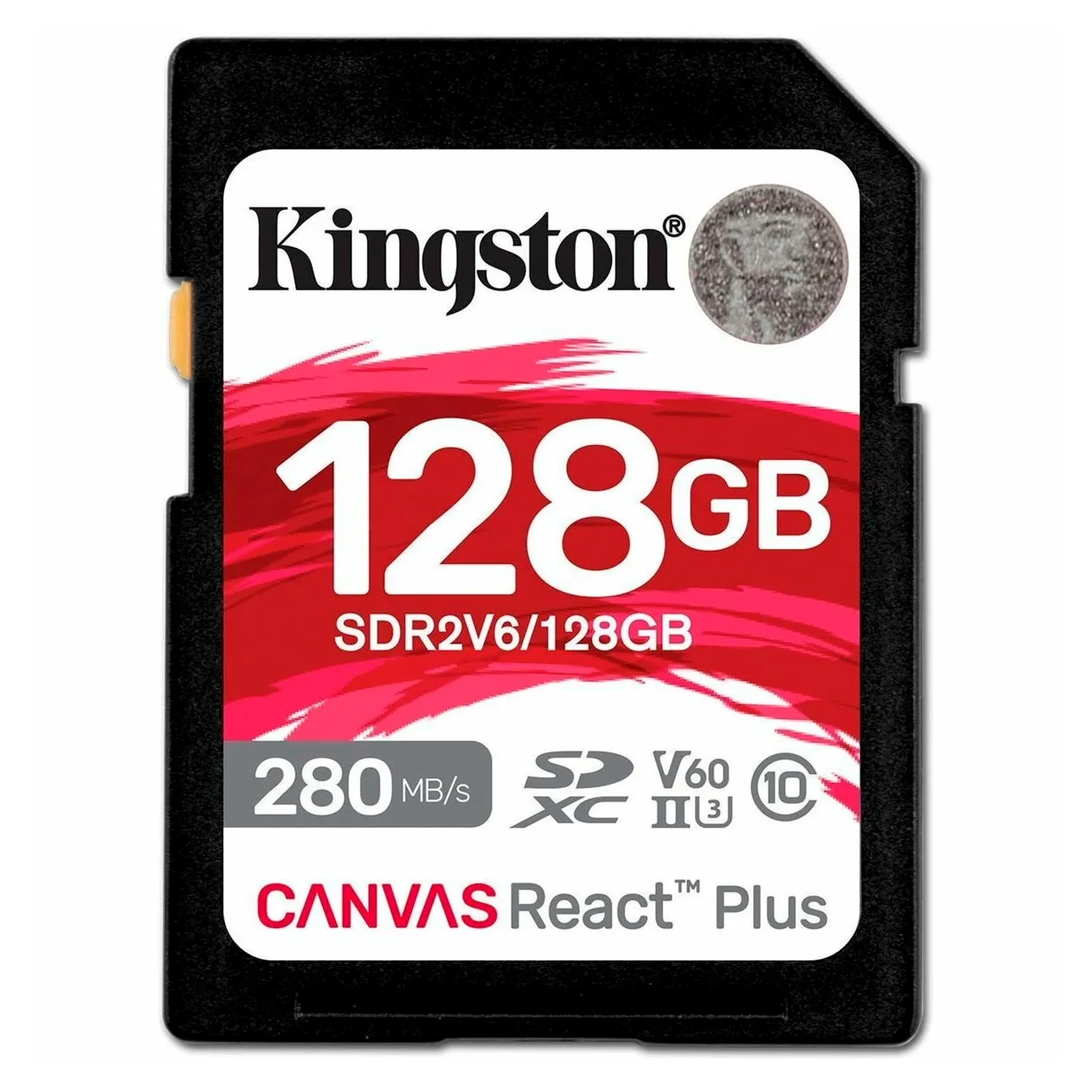 Cartão de Memória SD Kingston Canvas React Plus 128GB 280Mbs - SDR2V6/128GB