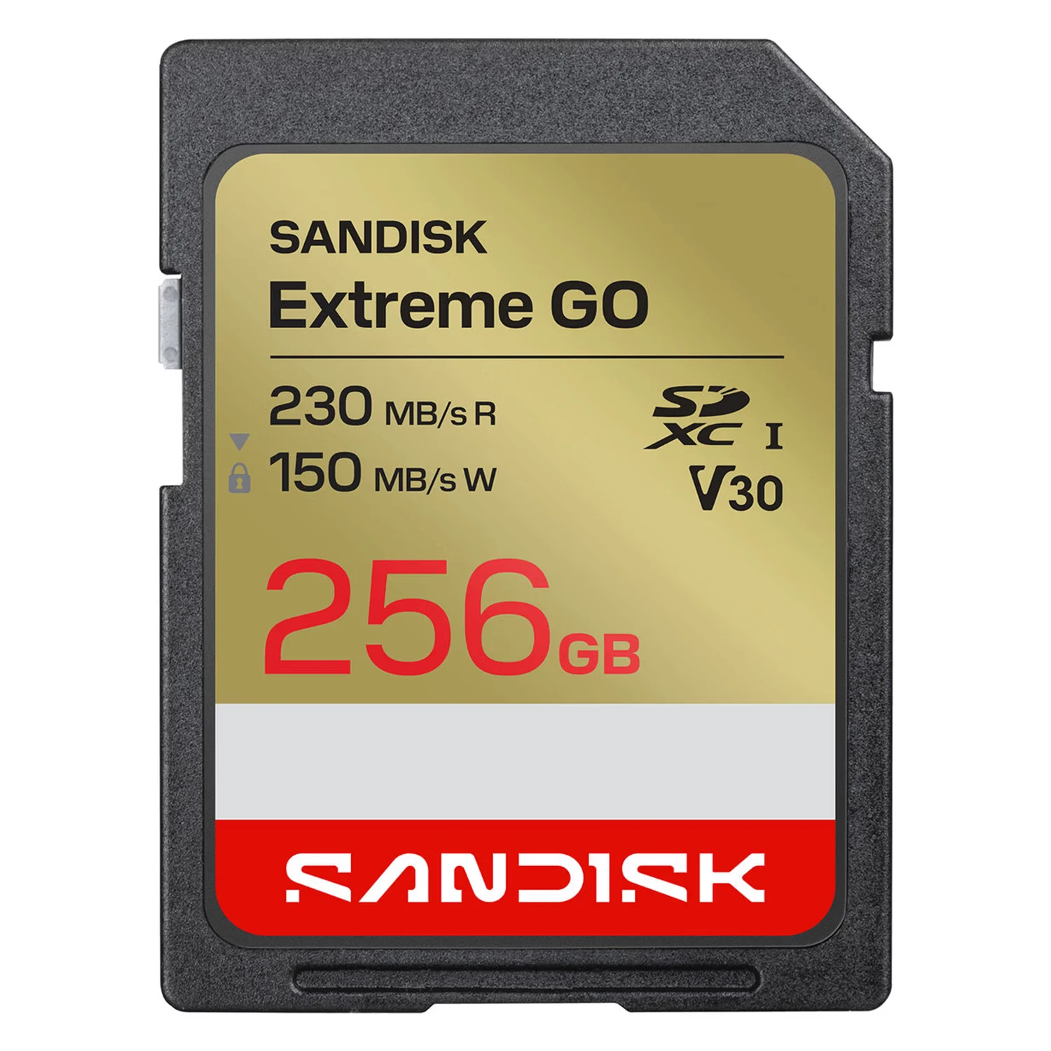 Cartão de Memória SD SanDisk Extreme Go 256GB 230Mbs - SDSDXGN-256G-GNCIN