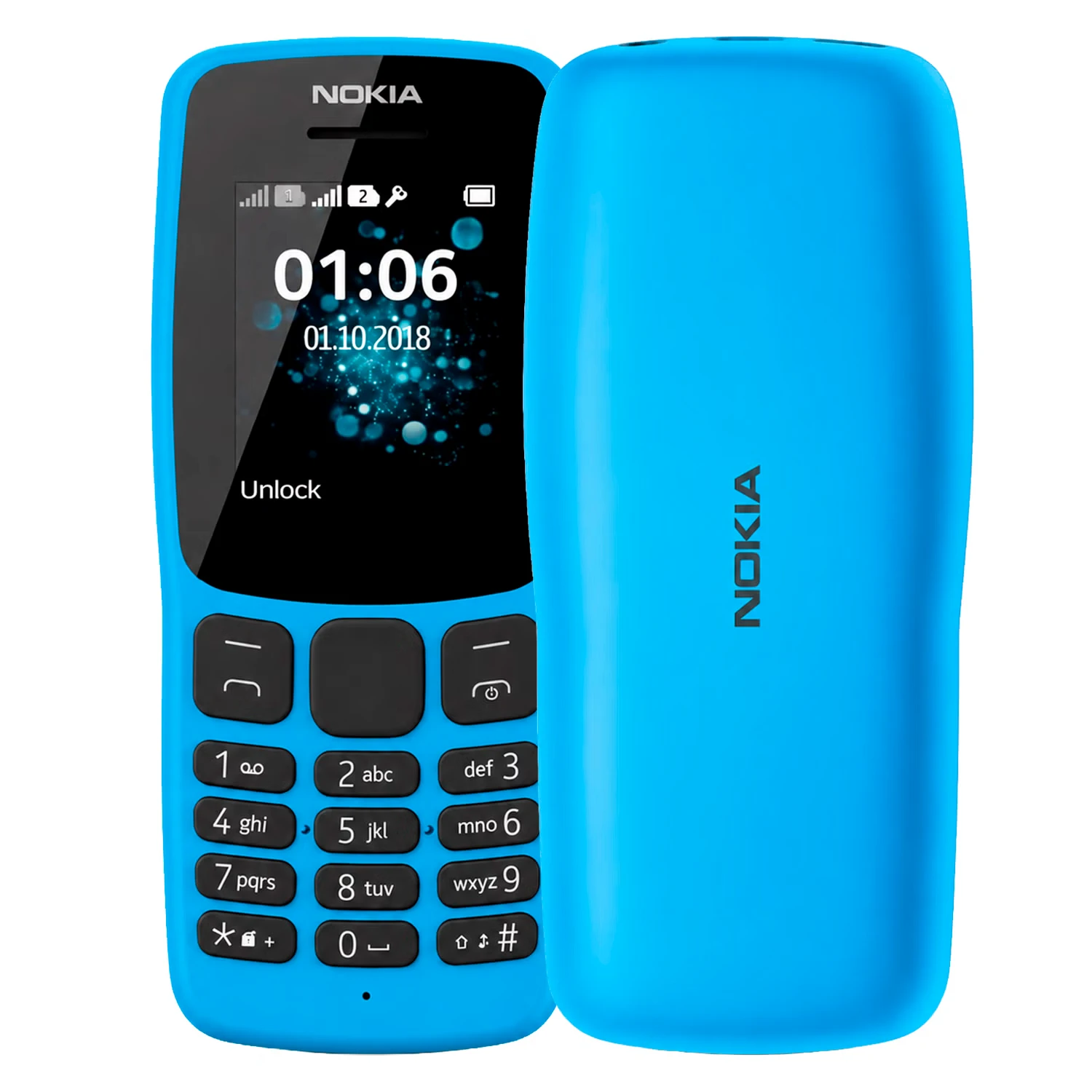 Celular Nokia 106 TA-1114 Dual SIM Tela 1.8" - Azul