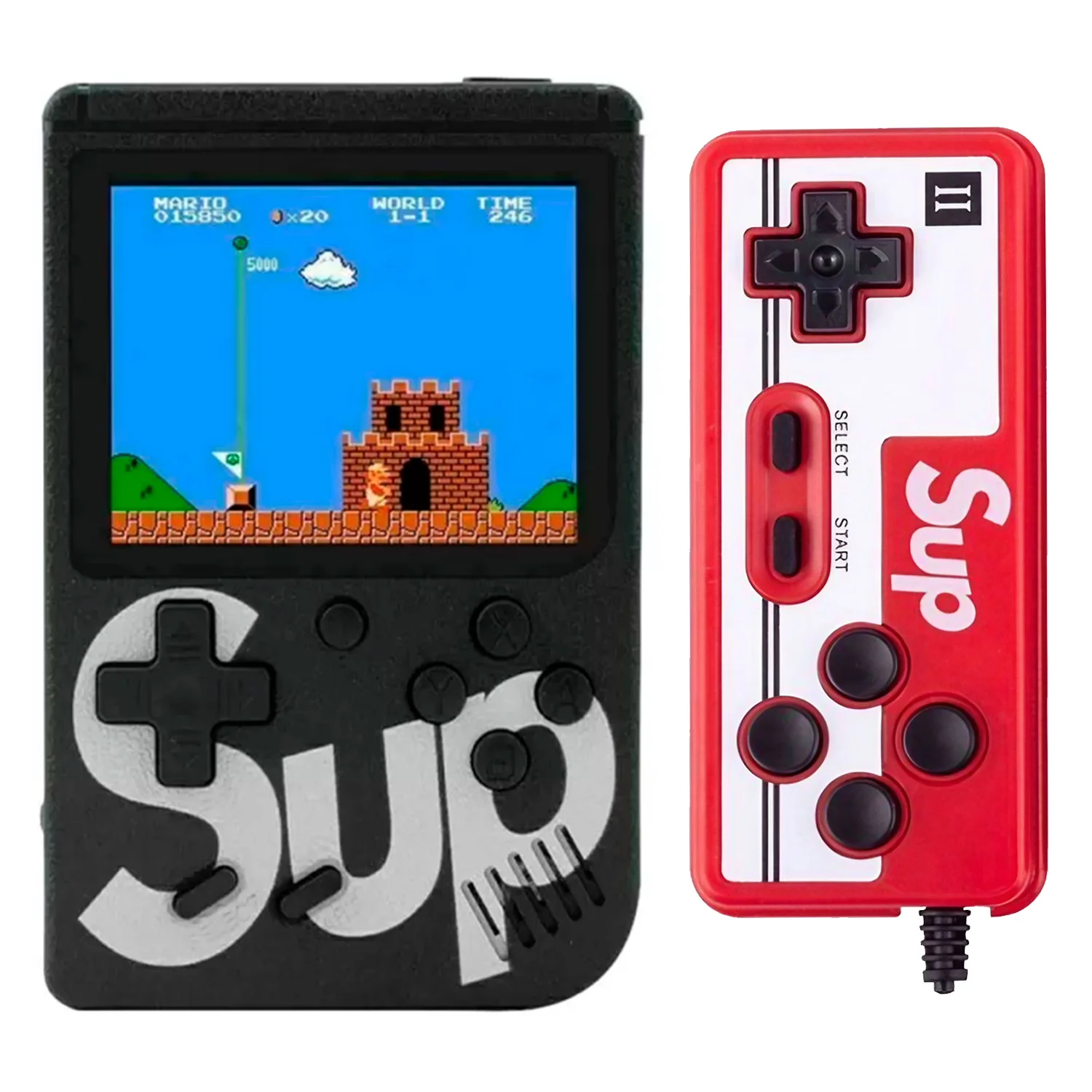 Console Portátil Game Boy Game Box Sup 400 Jogos + Controle - Preto