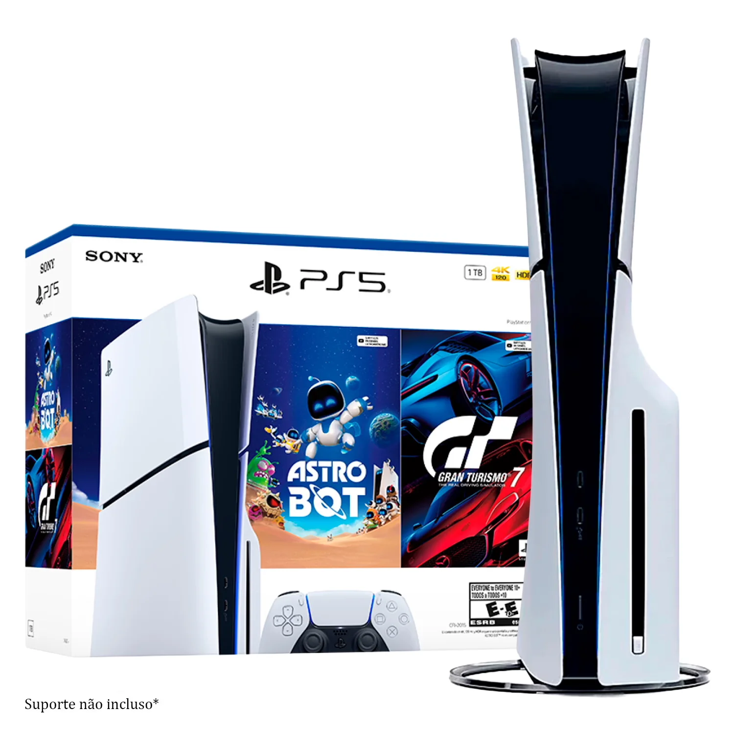 Console Sony PlayStation 5 Slim CFI-2115A 4K 1TB SSD + Jogo Astro Bot + Gran Turismo 7 - (Caixa Danificada)