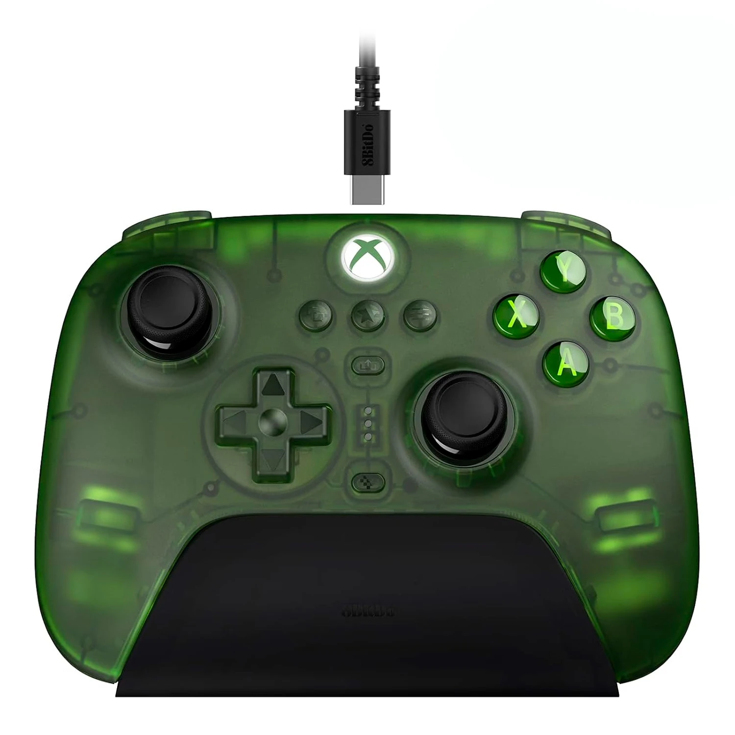 Controle 8BitDo Ultimate 3-Mode 81HB03 Sem Fio para Xbox - Verde Tranparente (1 Mês Gamepass)