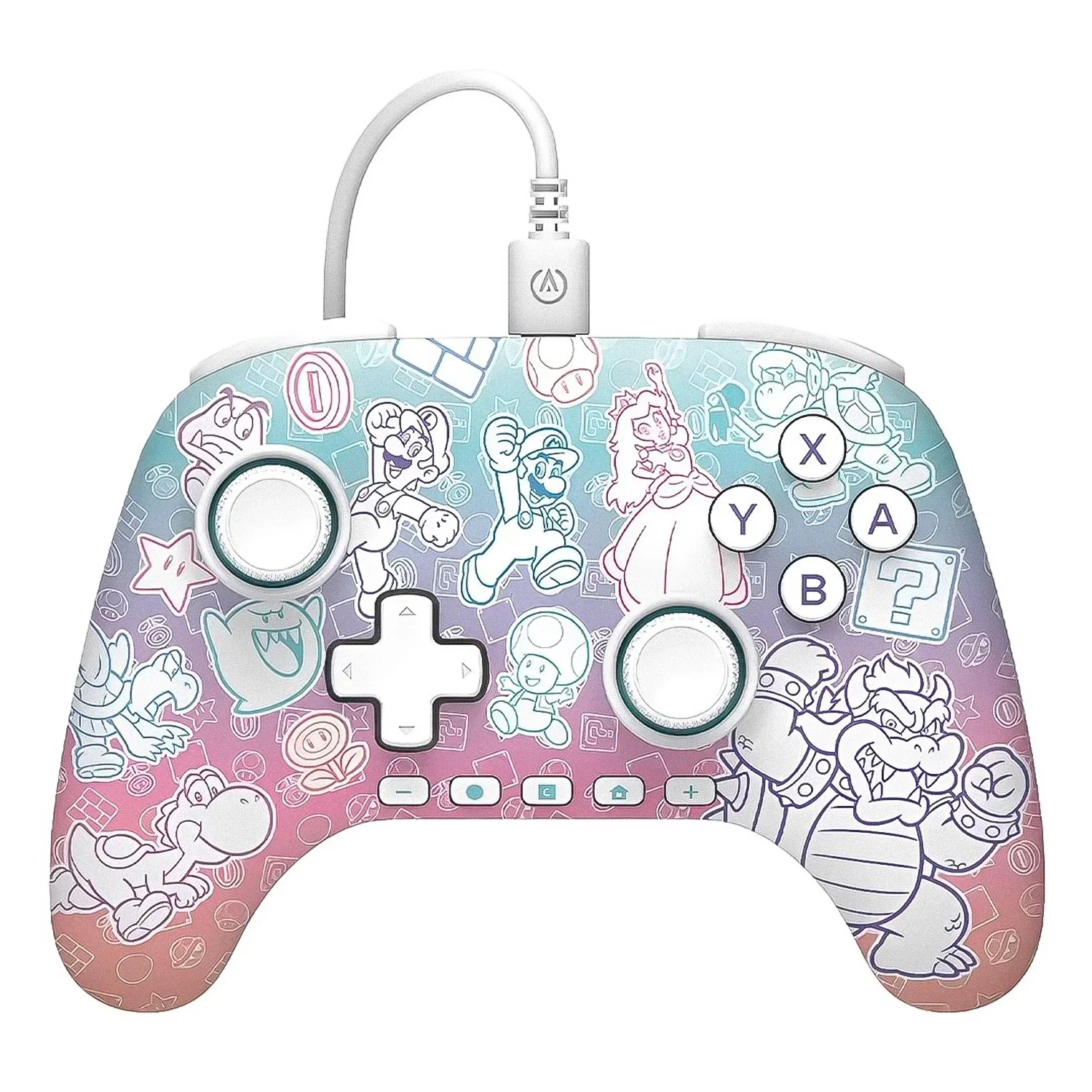 Controle PowerA Advantage Wired Mushroom Kingdom para Nintendo Switch 2 - PWA-A-15331
