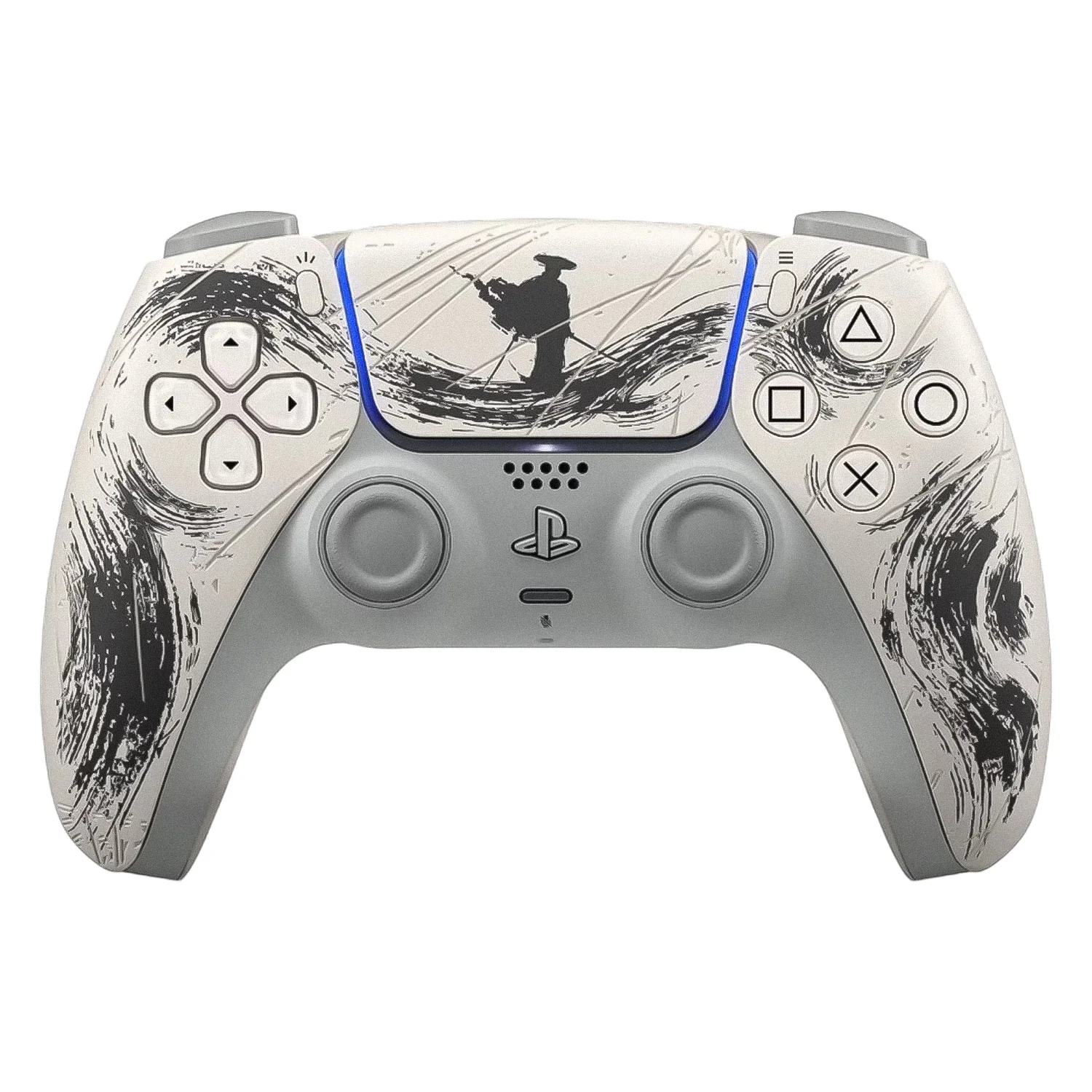 Controle Sony Dualsense Ghost of Yotei Black Edition Limited para PS5 Wireless - Branco