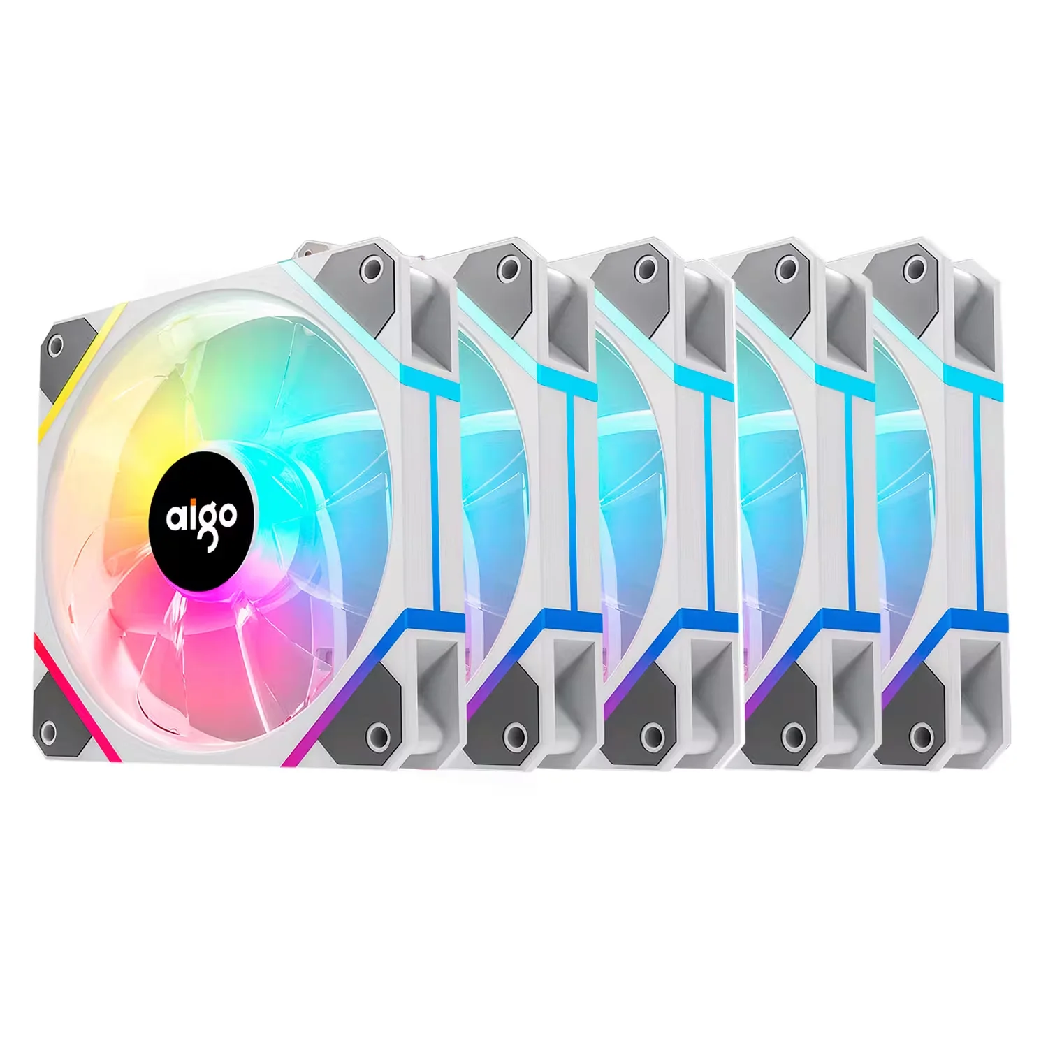 Cooler Fan para Gabinete darkFlash AM12 Pro RGB 5 em 1 - Branco