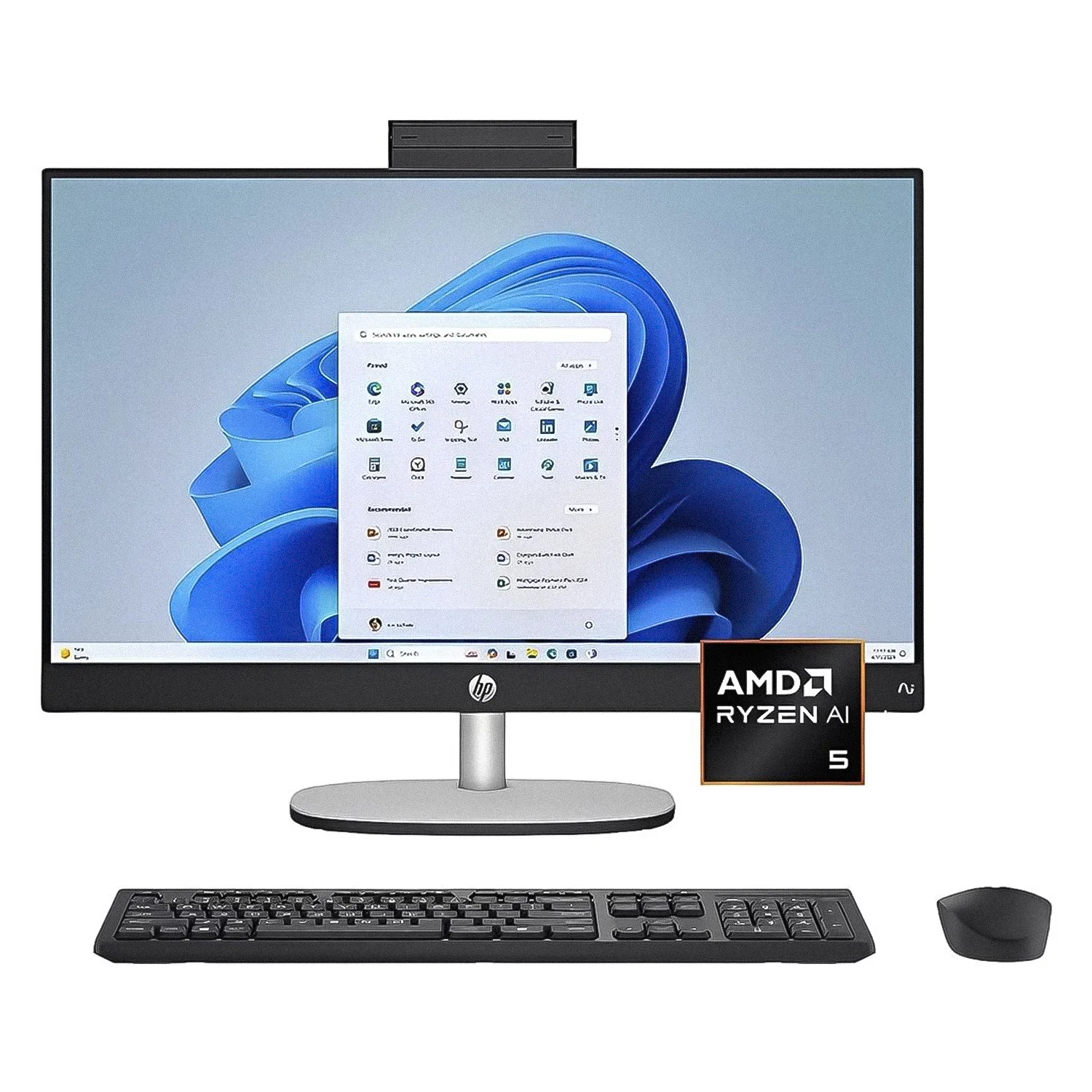 Desktop All In One HP 24-CT2024 23.8" AMD Ryzen AI 5-340 512GB SSD 16GB RAM - Preto