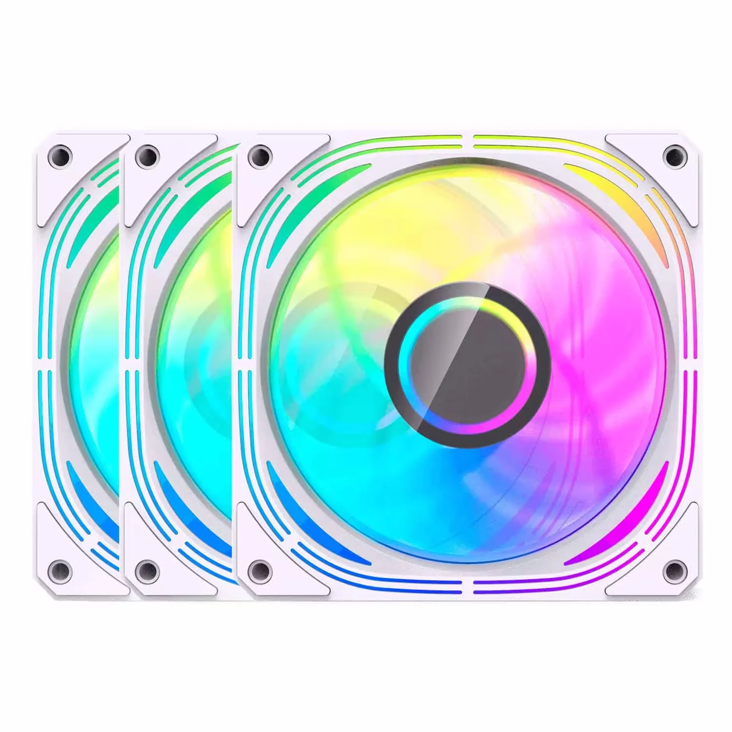 Fan para Gabinete Aigo darkFlash INF24T ARGB 3 em 1 - Branco