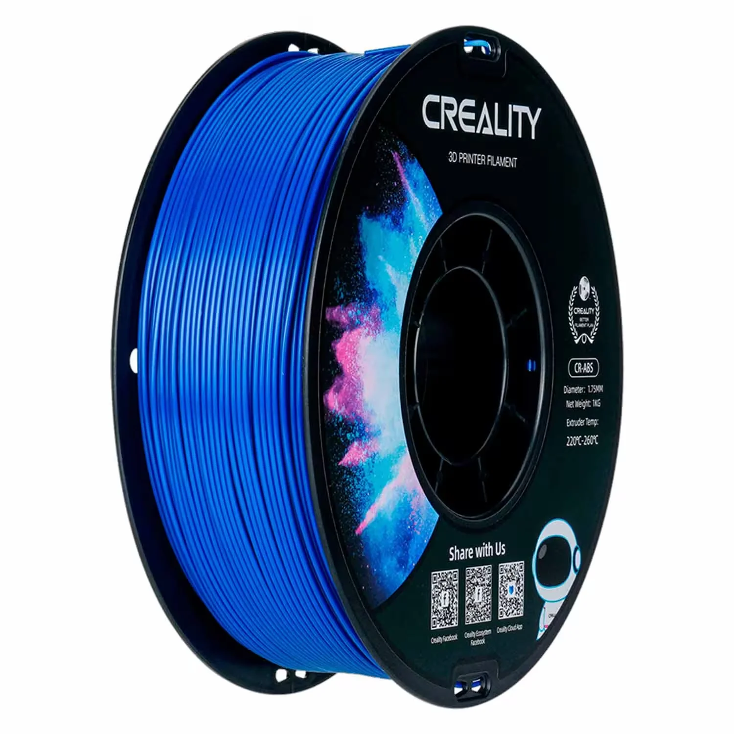 Filamento Creality CR-ABS 1Kg 1.75mm para Impressora 3D - Azul