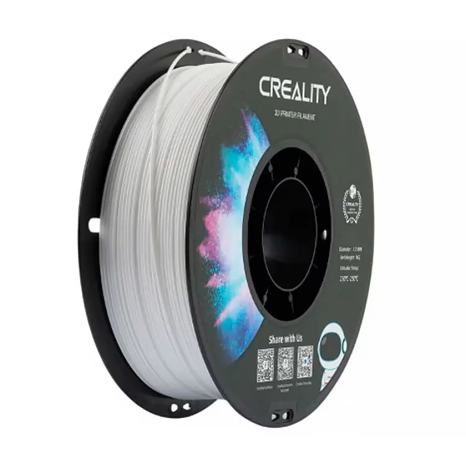 Filamento Creality CR-ABS 1Kg 1.75mm para Impressora 3D - Branco
