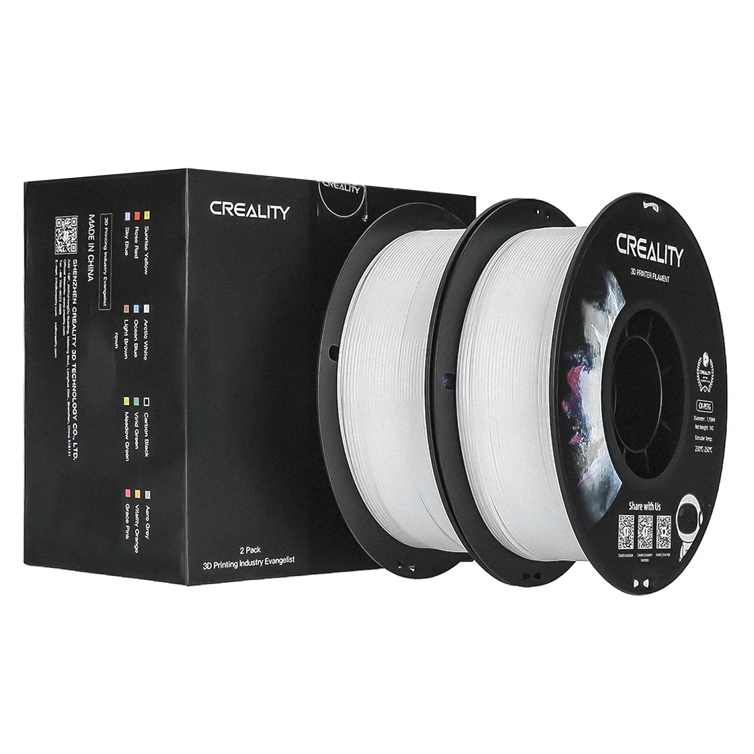 Filamento Creality CR-PETG 2Kg 1.75mm para Impressora 3D - Branco
