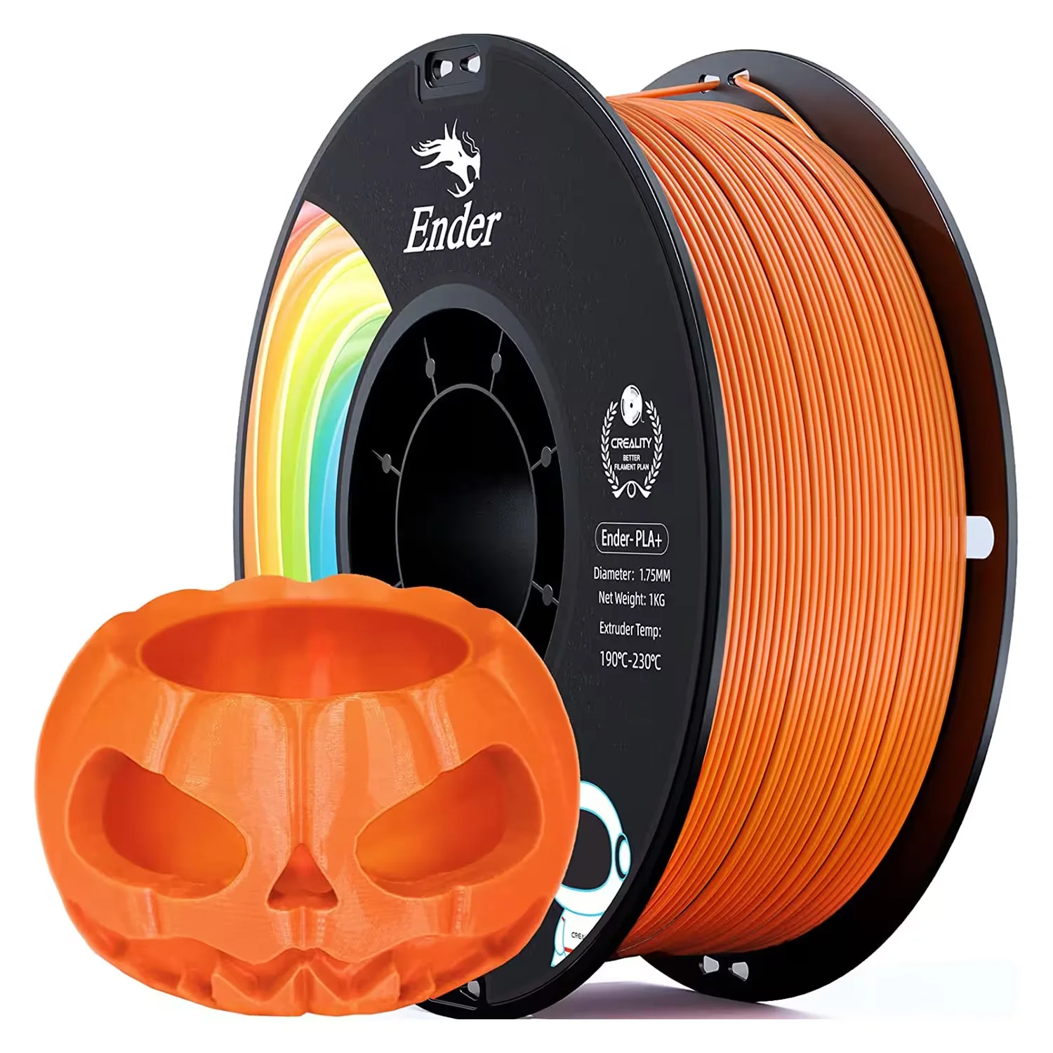 Filamento Creality EN-PLA+ 1Kg 1.75mm para Impressora 3D - Laranja