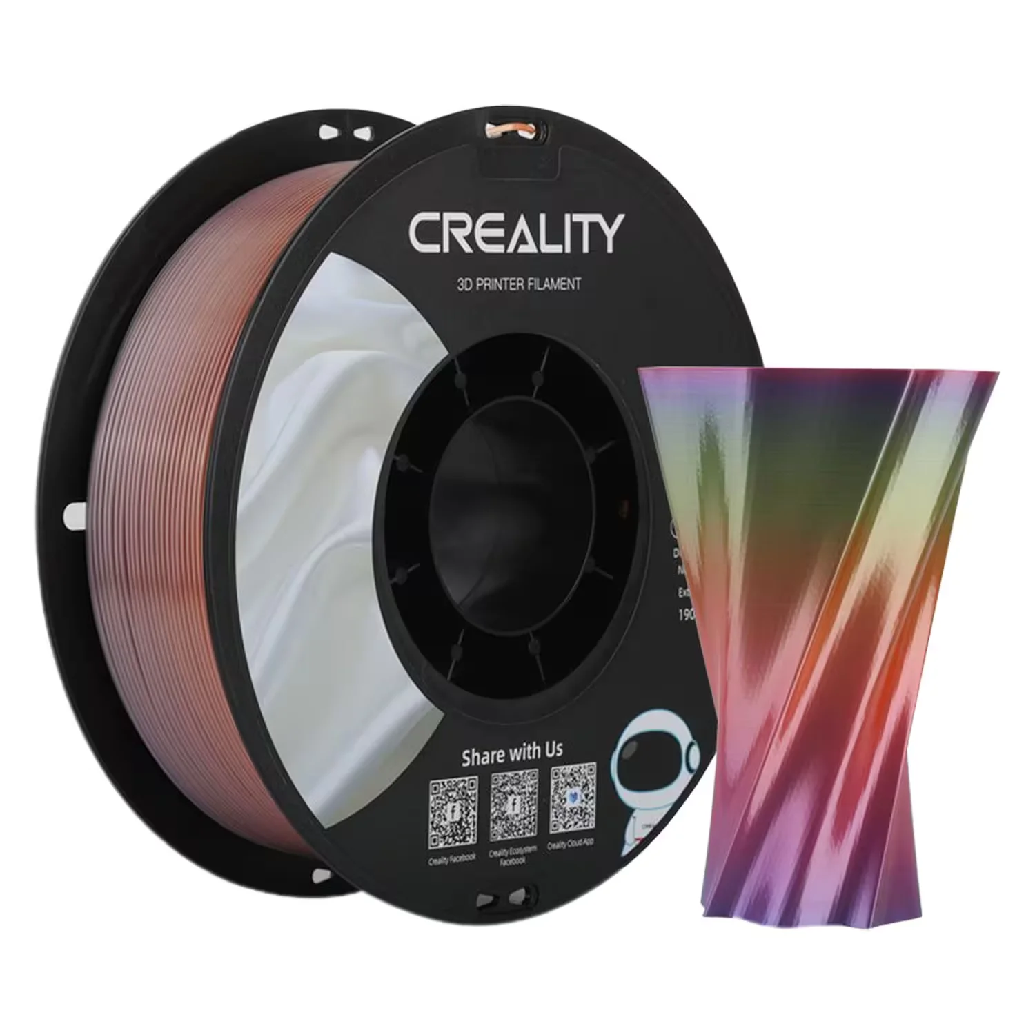 Filamento Creality Hyper CR-SILK 1Kg 1.75mm para Impressora 3D - Rainbow