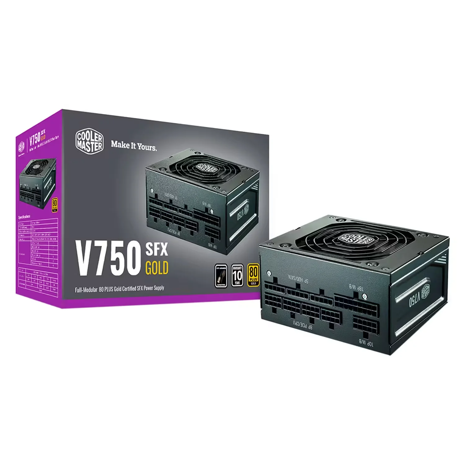 Fonte Cooler Master SFX V750 MPY-7501-SFHAGV ATX 750W 80 Plus Gold - Preto