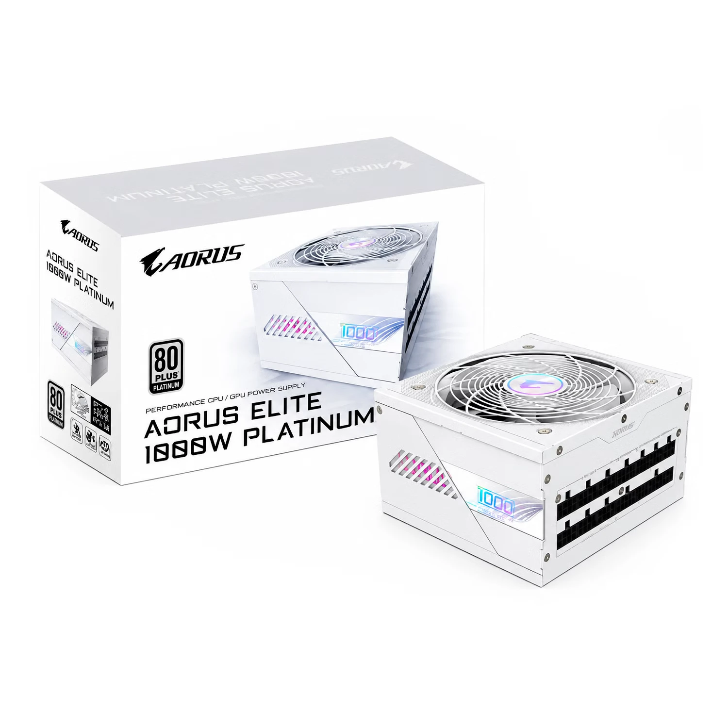 Fonte Gigabyte Aorus Elite GP-AE1000PM ATX 1000W 80 Plus Platinum Full Modular - Preto
