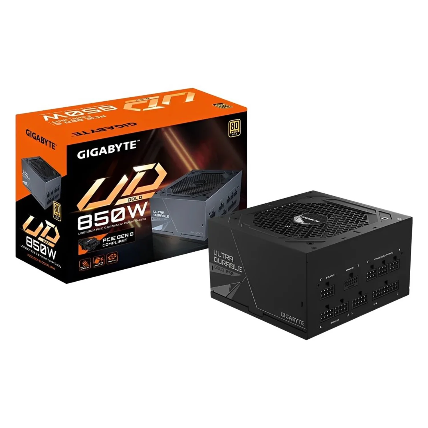 Fonte Gigabyte GP-UD850GM ATX 850W 80 Plus Gold PFC Ativo Full Modular Bivolt - Preto