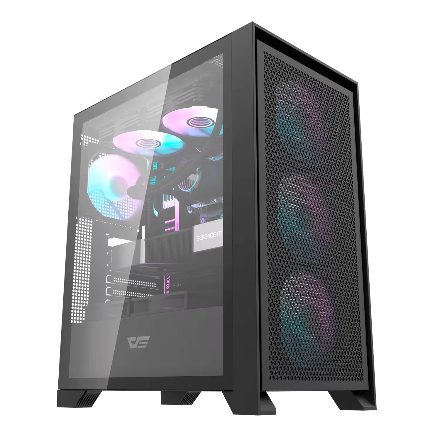Gabinete Aigo darkFlash DRX70 Mesh - Preto (4 Fans ARGB)