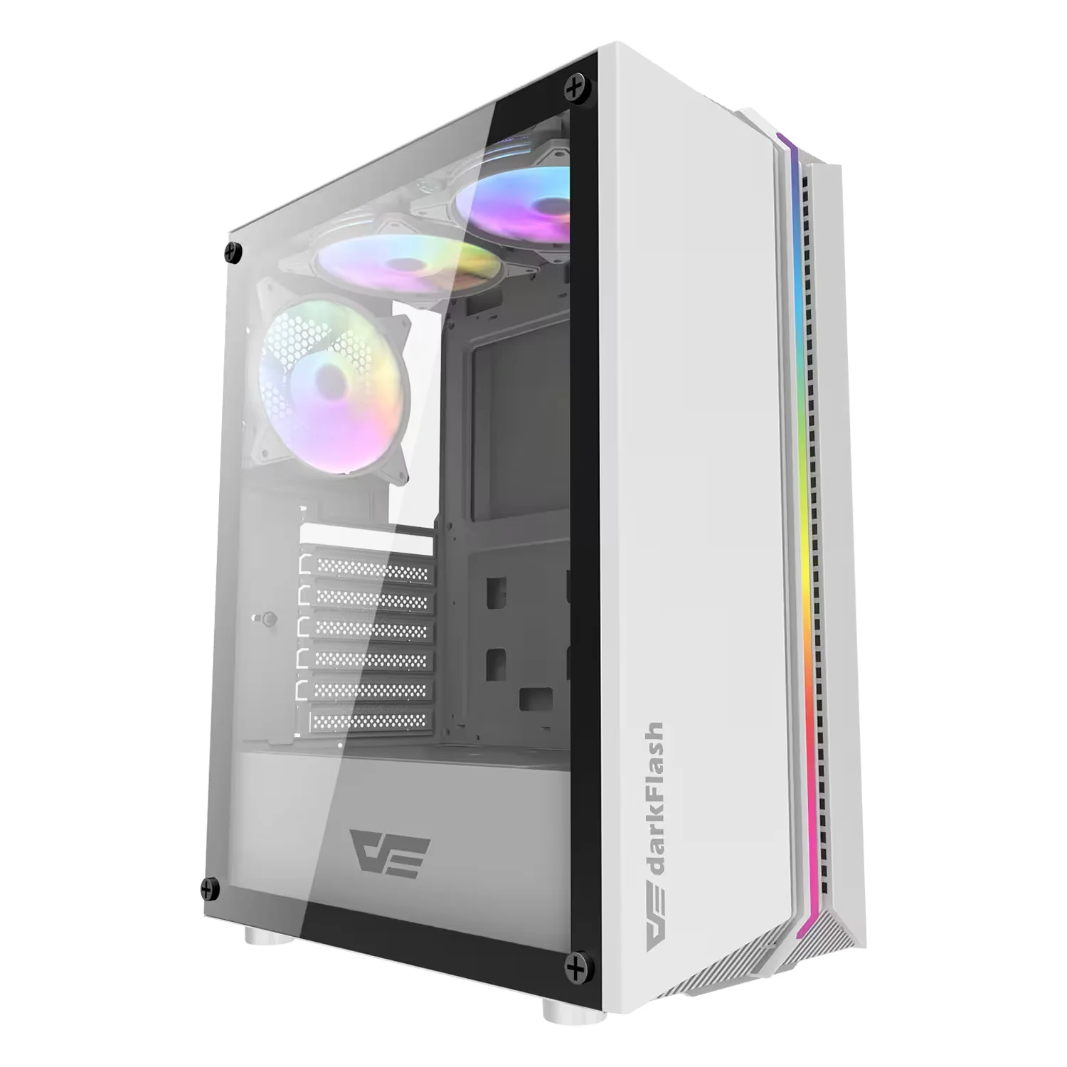 Gabinete Gamer Aigo darkFlash DK151 RGB Mid Tower - Branco (3 Fans ARGB)