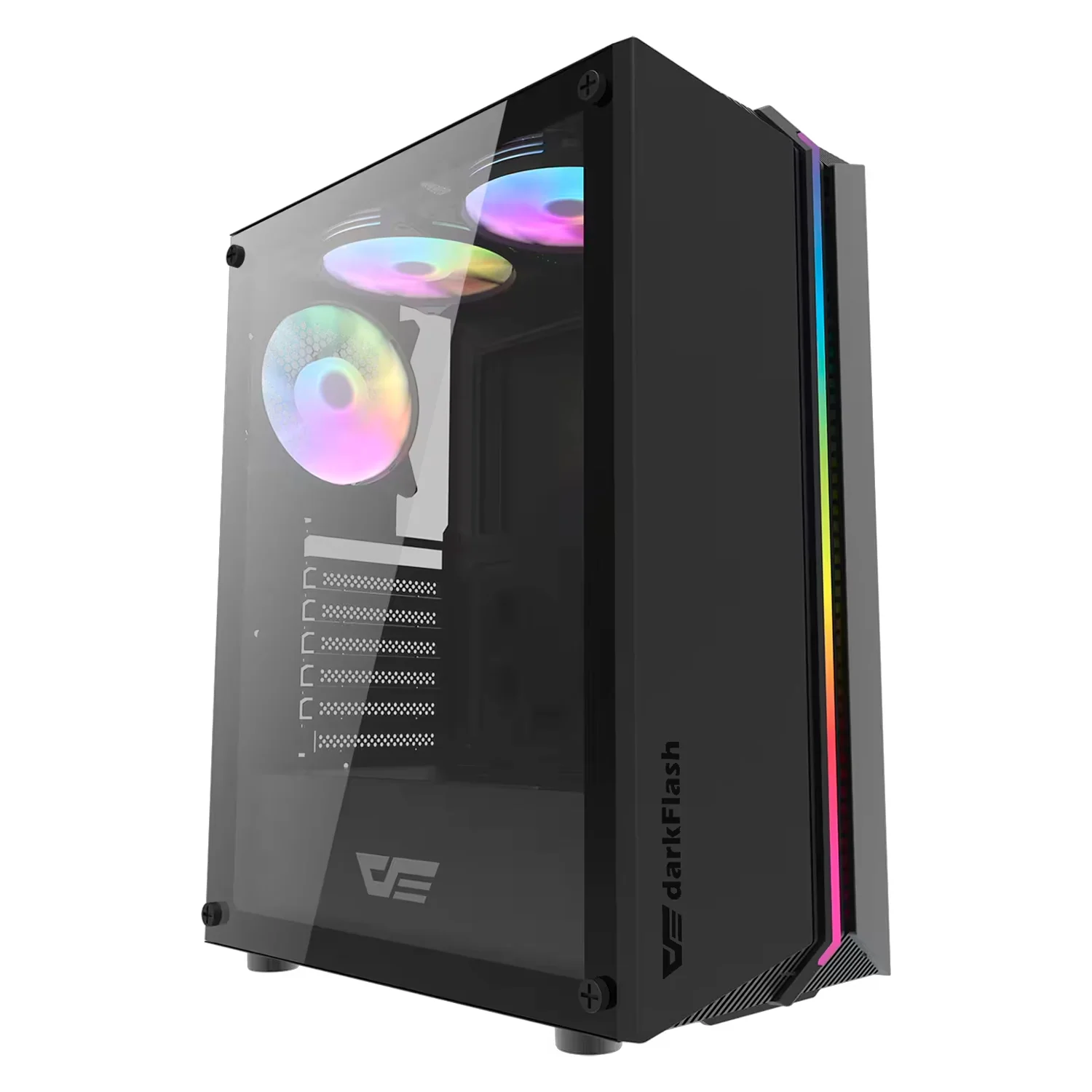 Gabinete Gamer Aigo darkFlash DK151 RGB Mid Tower - Preto (3 Fans ARGB)