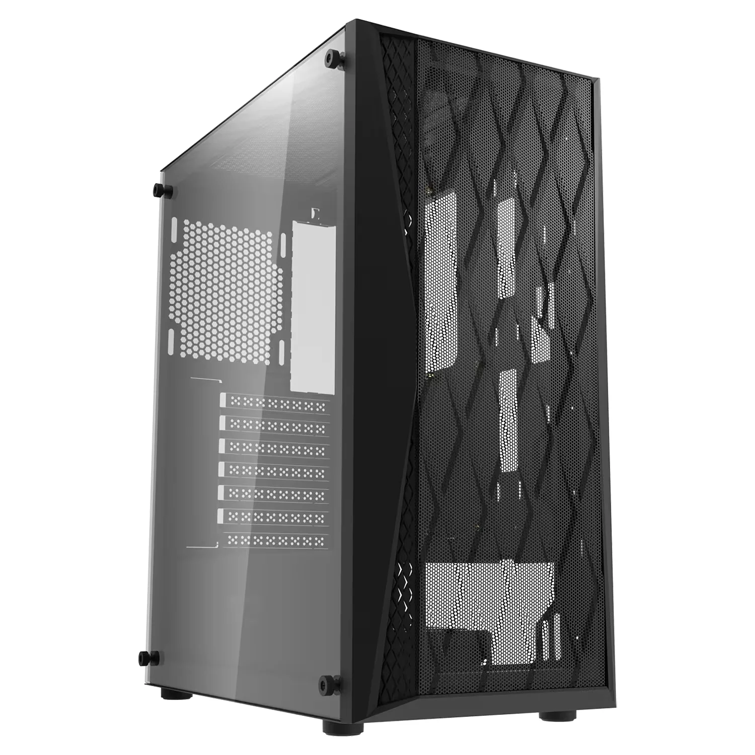 Gabinete Gamer Aigo DarkFlash DK352 Mesh Mid Tower - Preto (4 Fans ARGB)