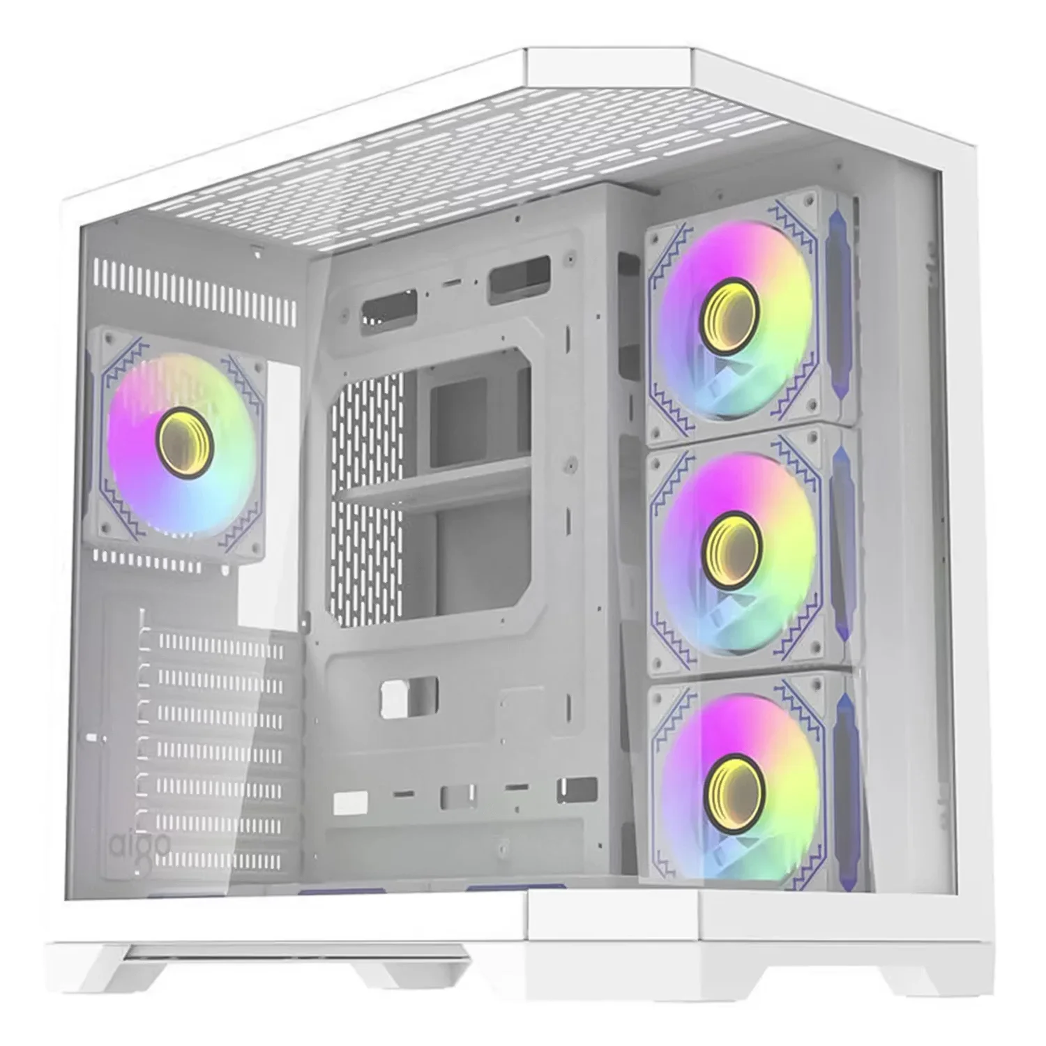 Gabinete Gamer Aigo FT418 Pro Mid Tower 7 Fans - Branco