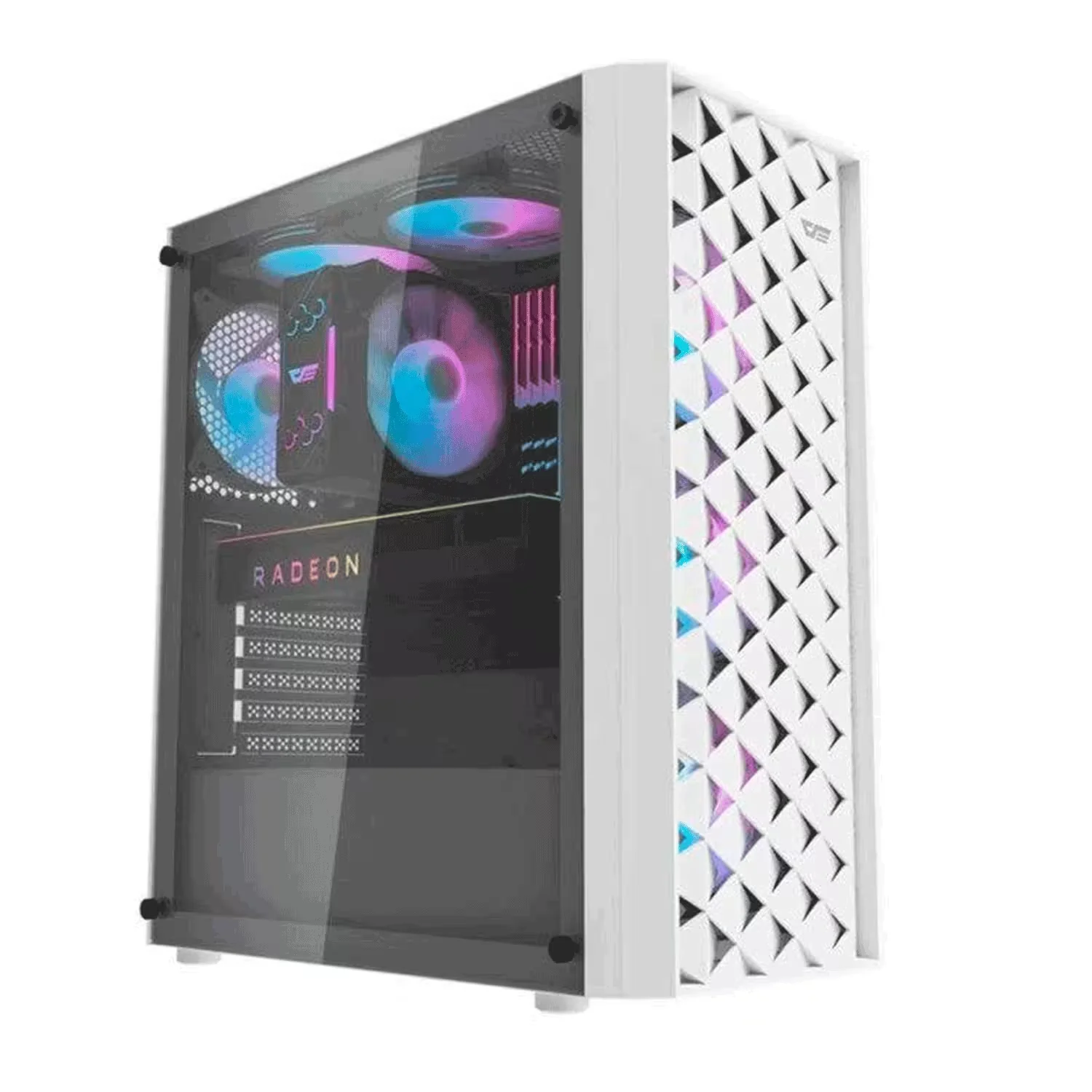 Gabinete Gamer Darkflash DK351 Mid Tower - Branco (4 Fans ARGB)