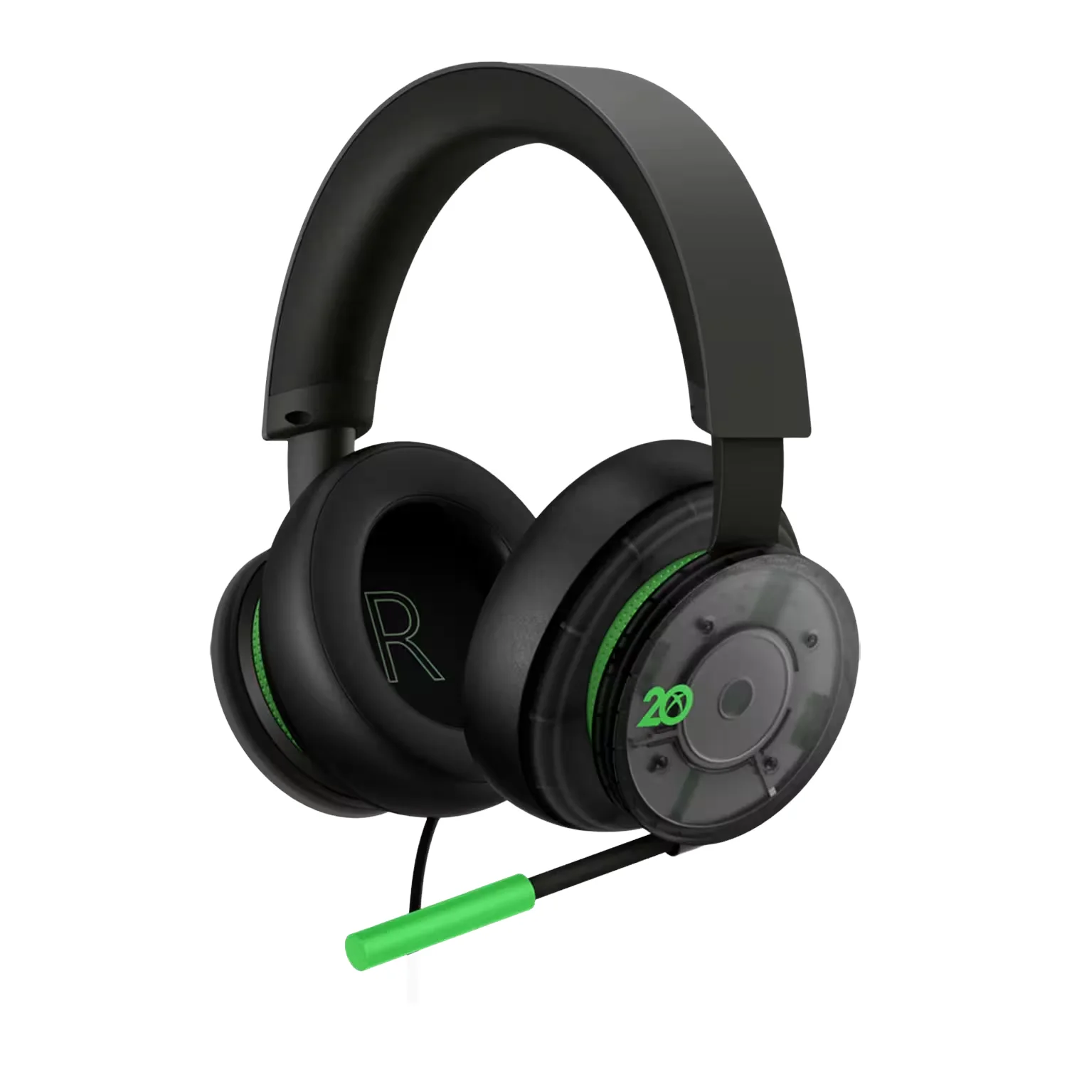 Headset Gamer Microsoft Xbox Edição Especial de 20º Aniversário - Preto Verde