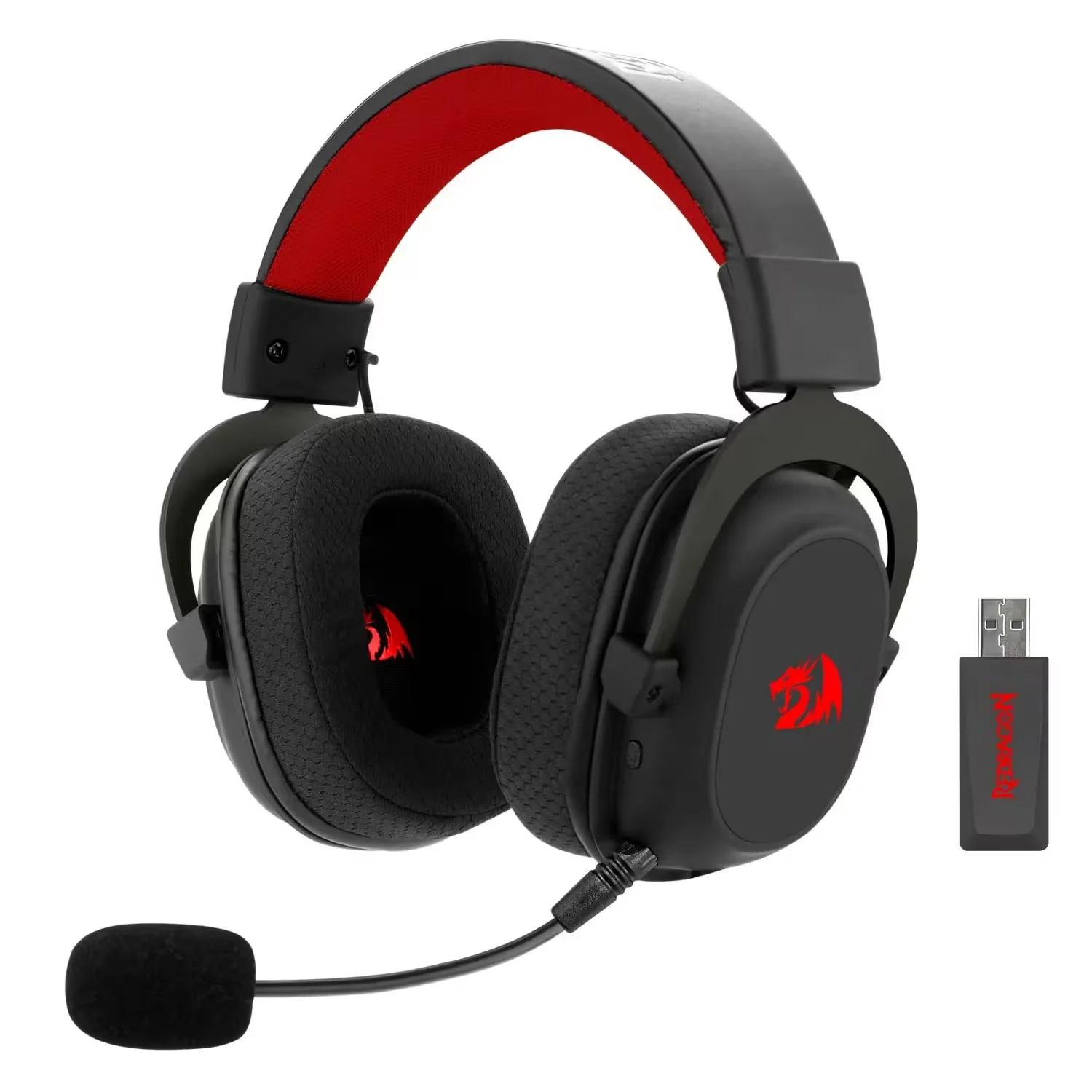 Headset Gamer Redragon Zeus Pro RGB Wireless - Preto