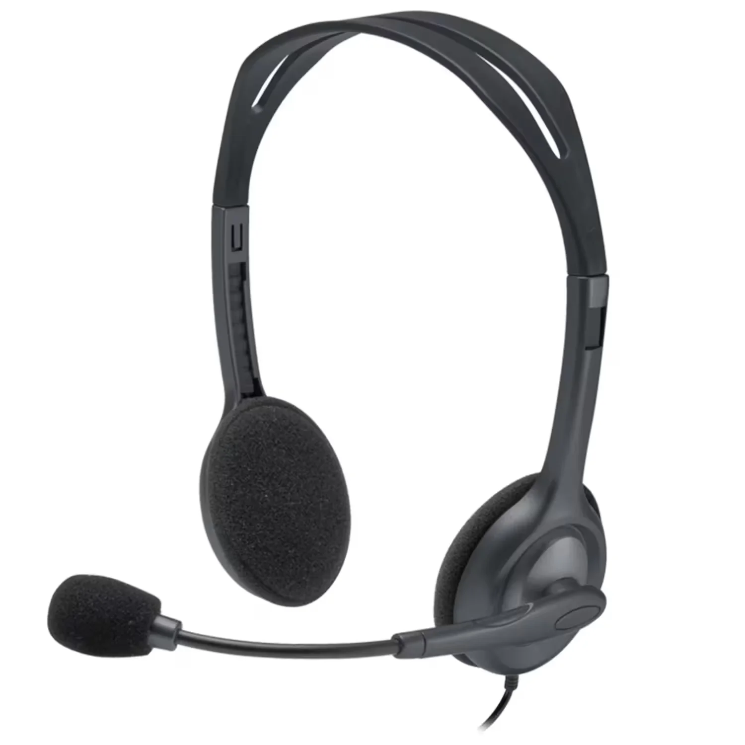 Headset Logitech H111 Stereo 981-000612 3.5mm - Preto