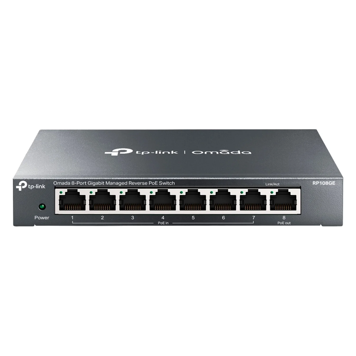 Hub Switch TP-Link TL-RP108GE 8 Portas Gigabit 1000Mbps - Cinza