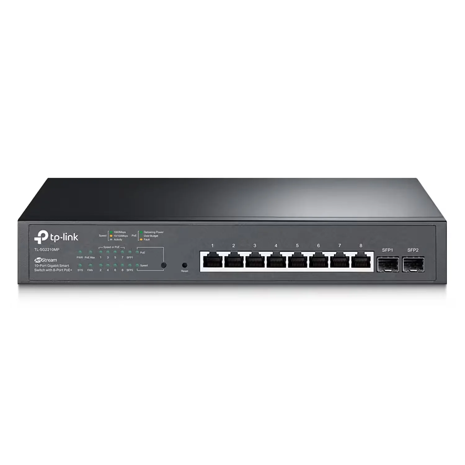 Hub Switch Tp-link TL-SG2210MP 10 Portas 8 Portas POE+ 2SFP 1000Mbps - Cinza