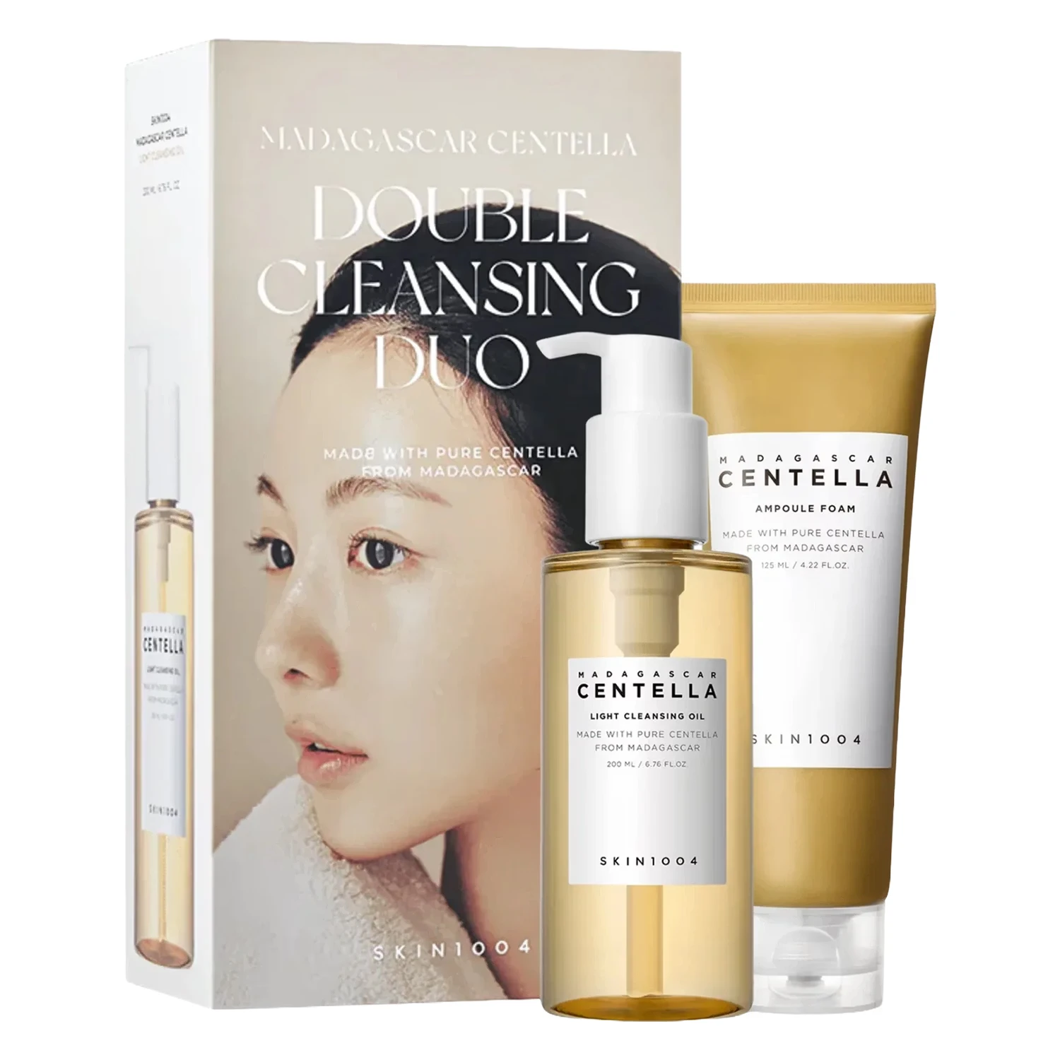 Kit Limpeza Facial SKIN1004 Madagascar Centella Double Cleansing - 2 Unidades