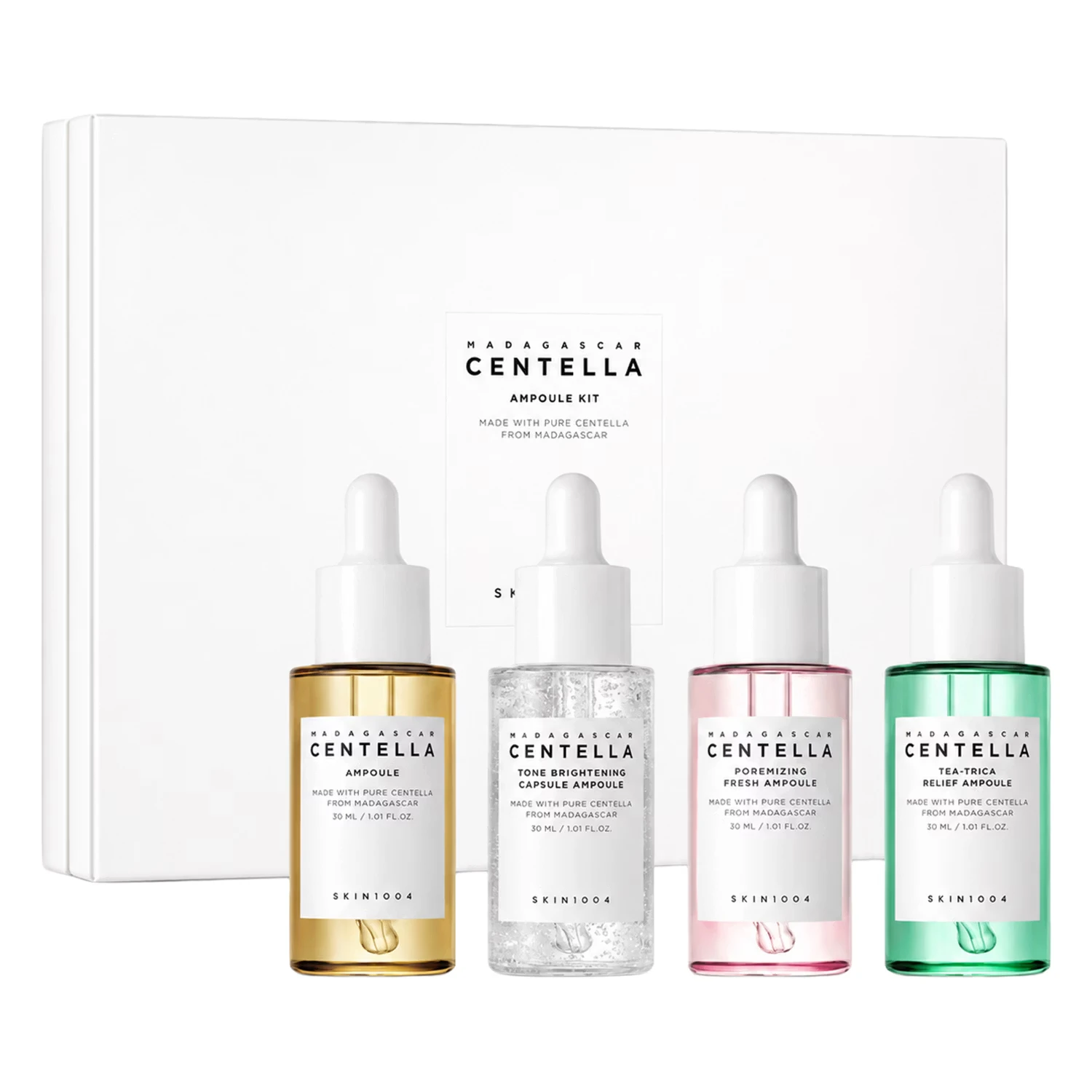 Kit Sérum Facial SKIN1004 Madagascar Centella Ampoule 30ml - 4 Unidades