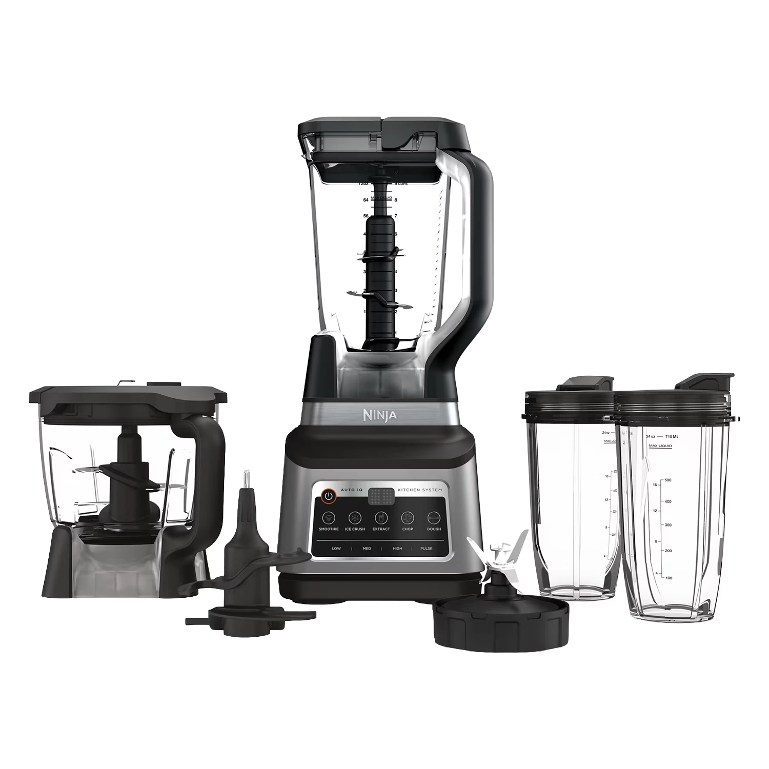 Liquidificador Ninja Professional Plus Kitchen System BN801C 3 em 1 1200W 110V - Preto e Cinza
