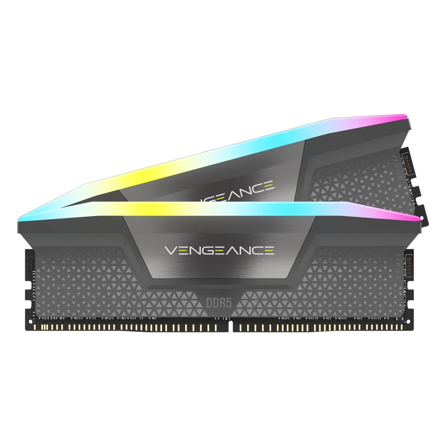 Memória RAM Corsair Vengeance Gray RGB DDR5 - CMHLEKIT2G-D5 (Kit 2 Módulos Estético)