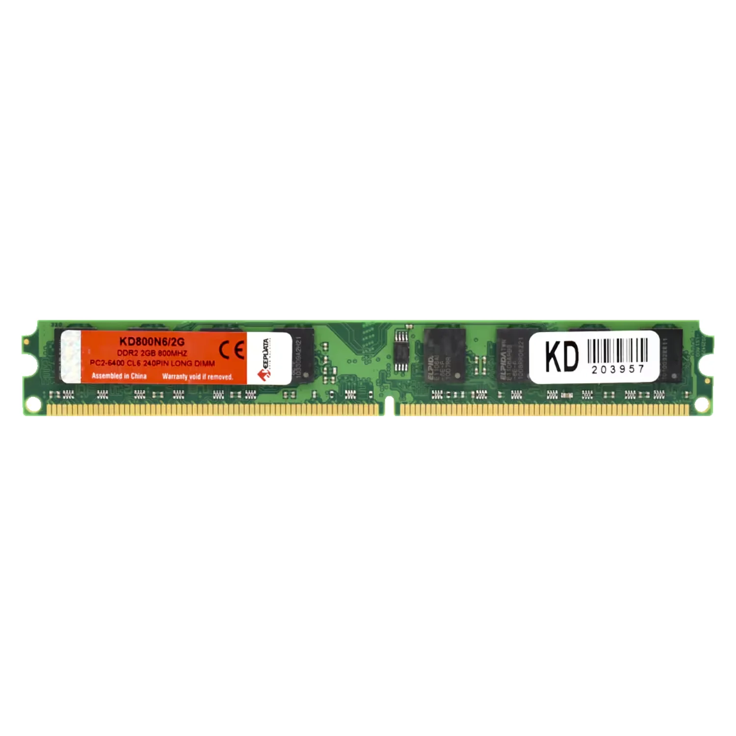 Memória RAM Keepdata 2GB DDR2 800MHz - KD800N6/2G