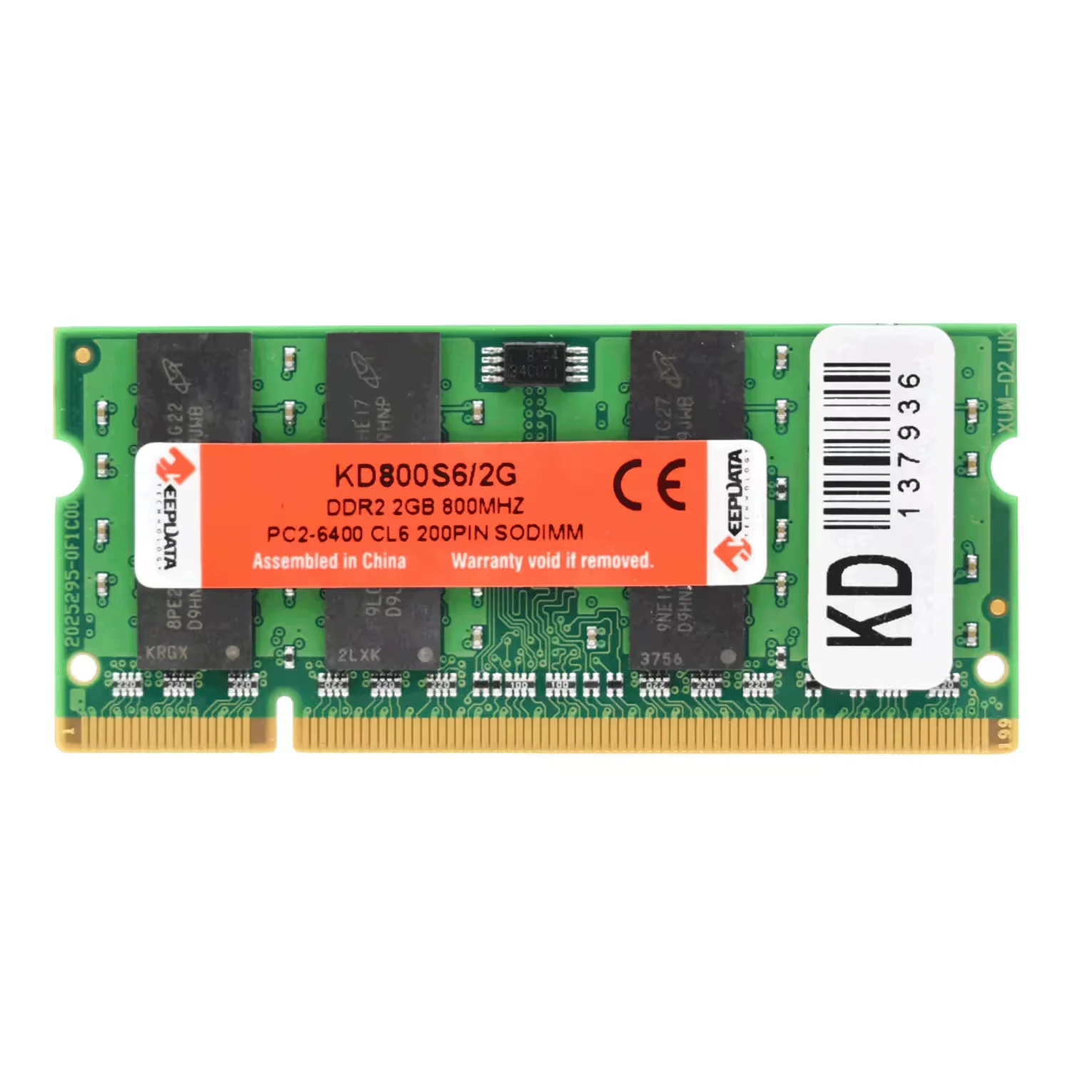 Memória RAM Keepdata 2GB DDR2 800MHz para Notebook - KD800S6/2G