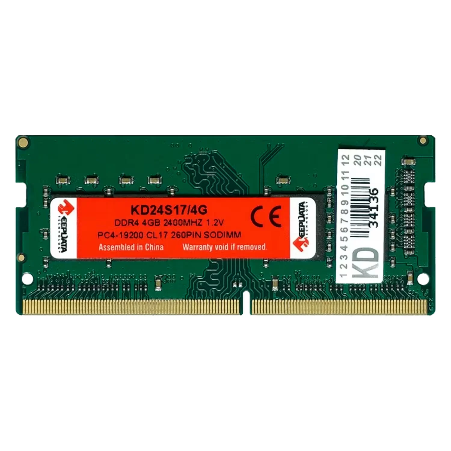 Memória RAM Keepdata 4GB DDR4 2400MT/s para Notebook - KD24S17/4G