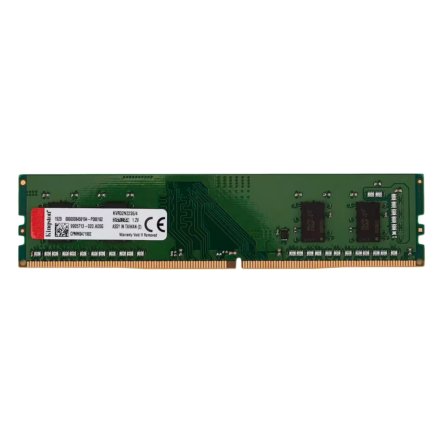 Memória RAM Kingston 4GB DDR4 3200 MHz - KVR32N22S6/4